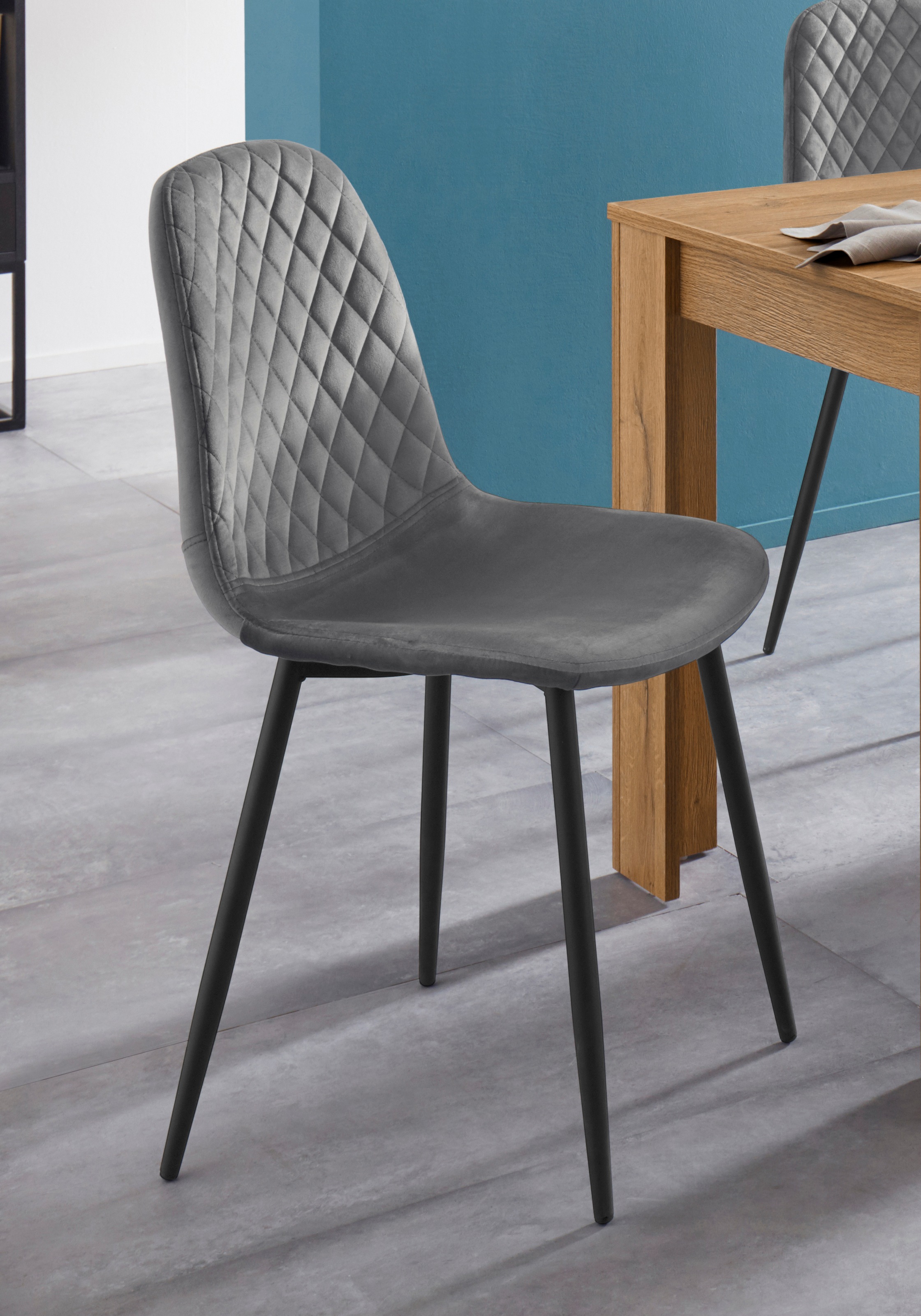 HELA Schalenstuhl »MIRA, Esszimmerstuhl, Stuhl, 4-Fuss Stuhl, BESTSELLER!« (Set) 1 Stk.1, 2 oder 4 Stück, Schalenstuhl mit Steppung, Küchenstuhl