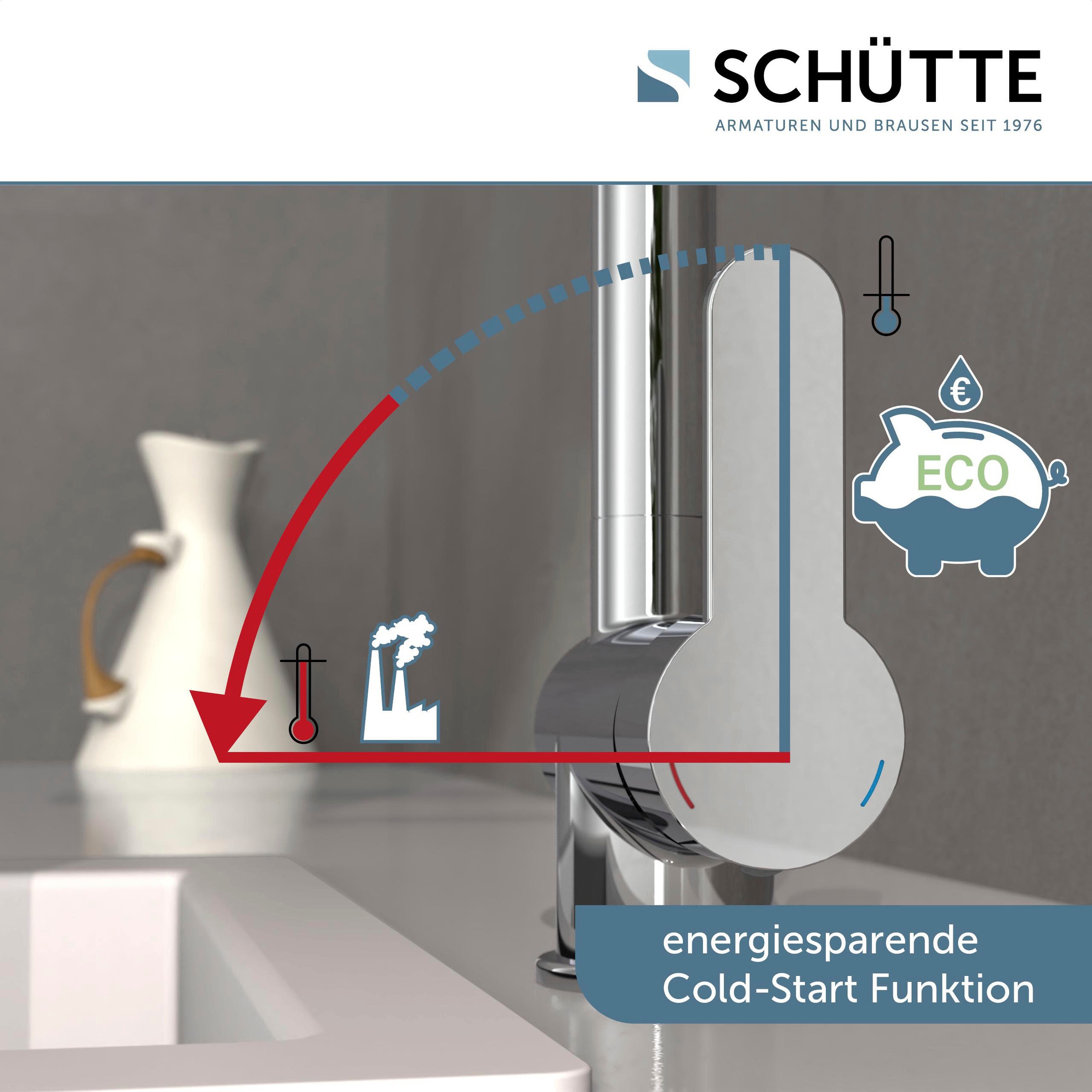 Schütte Spültischarmatur »London«, Niederdruck, 360° schwenkbarer Wasserhahn, Mischbatterie