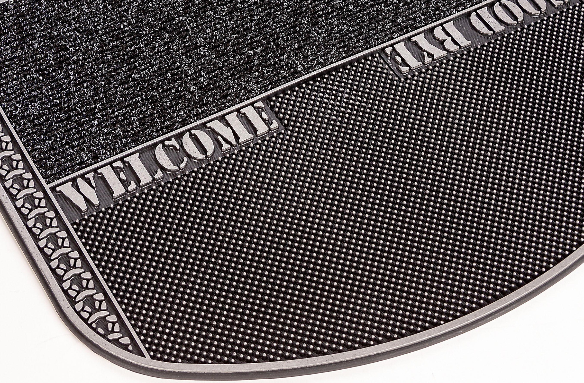 Home2Fashion Fussmatte »TC Clean In & Out«, rechteckig, 8 mm Höhe, Schmutzfangmatte, mit Spruch, robust, In- und Outdoor geeignet