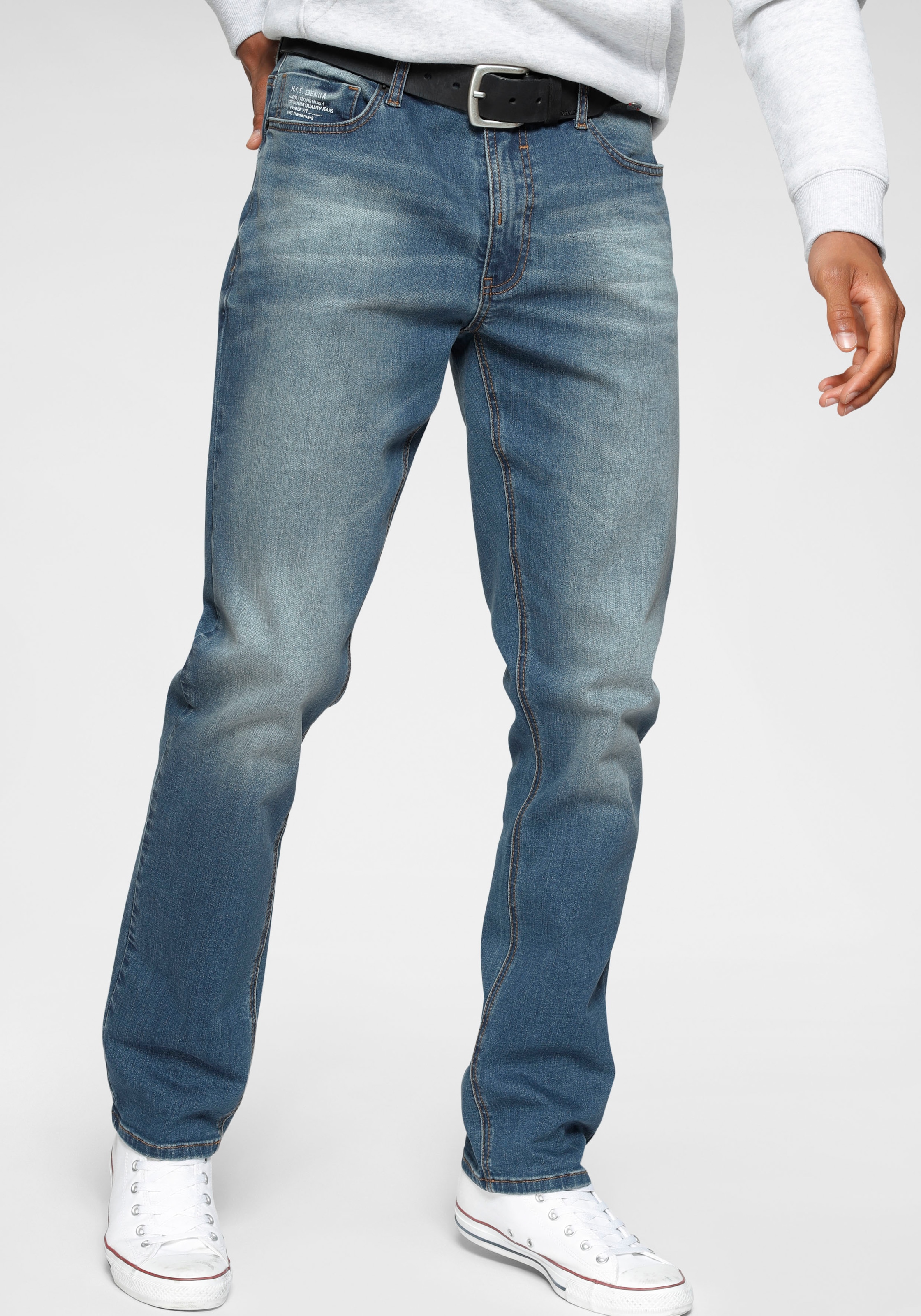Straight-Jeans »DIX«, Ökologische, wassersparende Produktion durch Ozon Wash