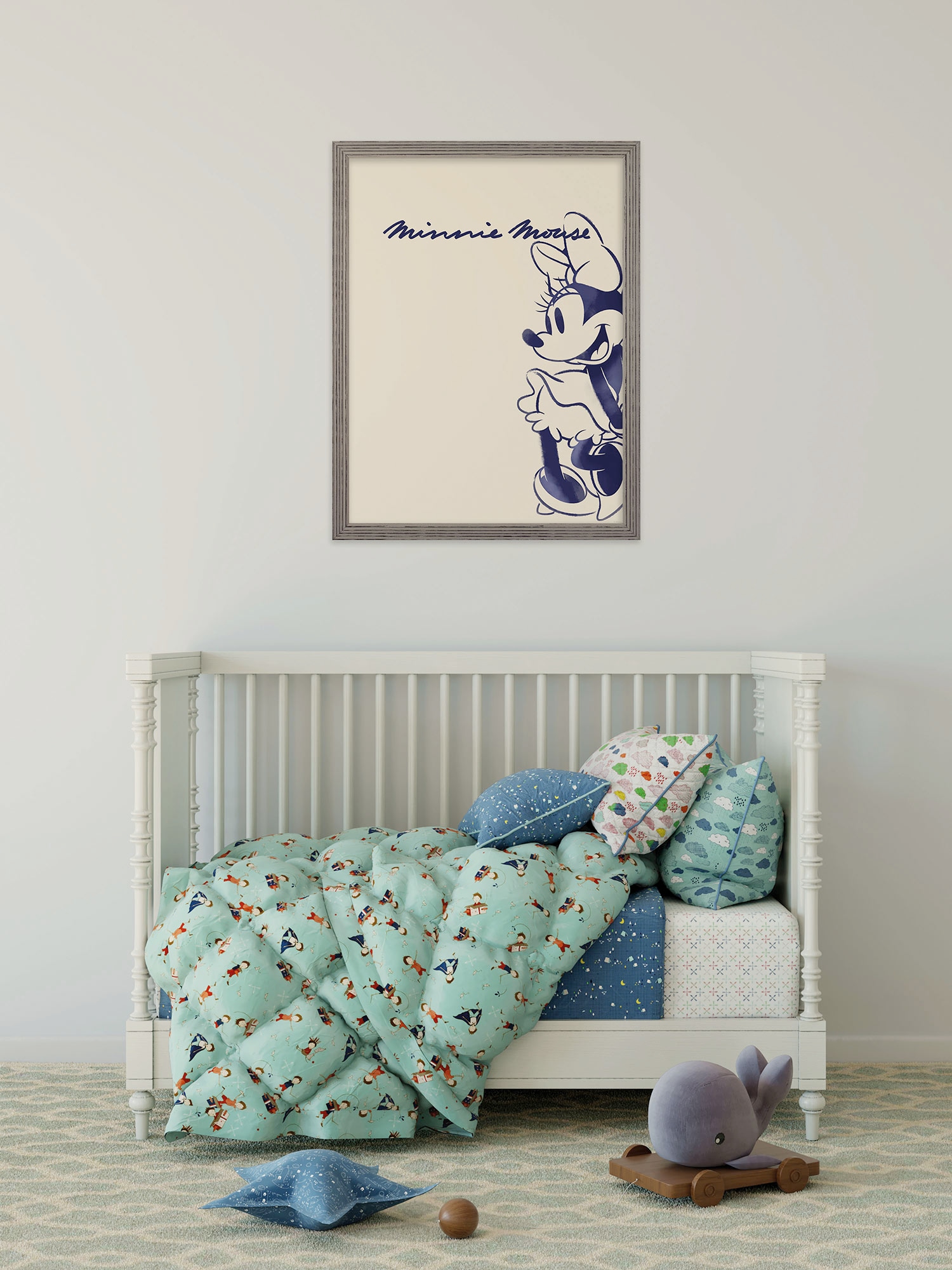 Image of Komar Wandbild "Disney Minnie Mouse Sweet Dancing" Disney Set, 1 Stk. tlg. 50 x 70 cm (Breite x Höhe) - Kinderzimmer, Dekoration