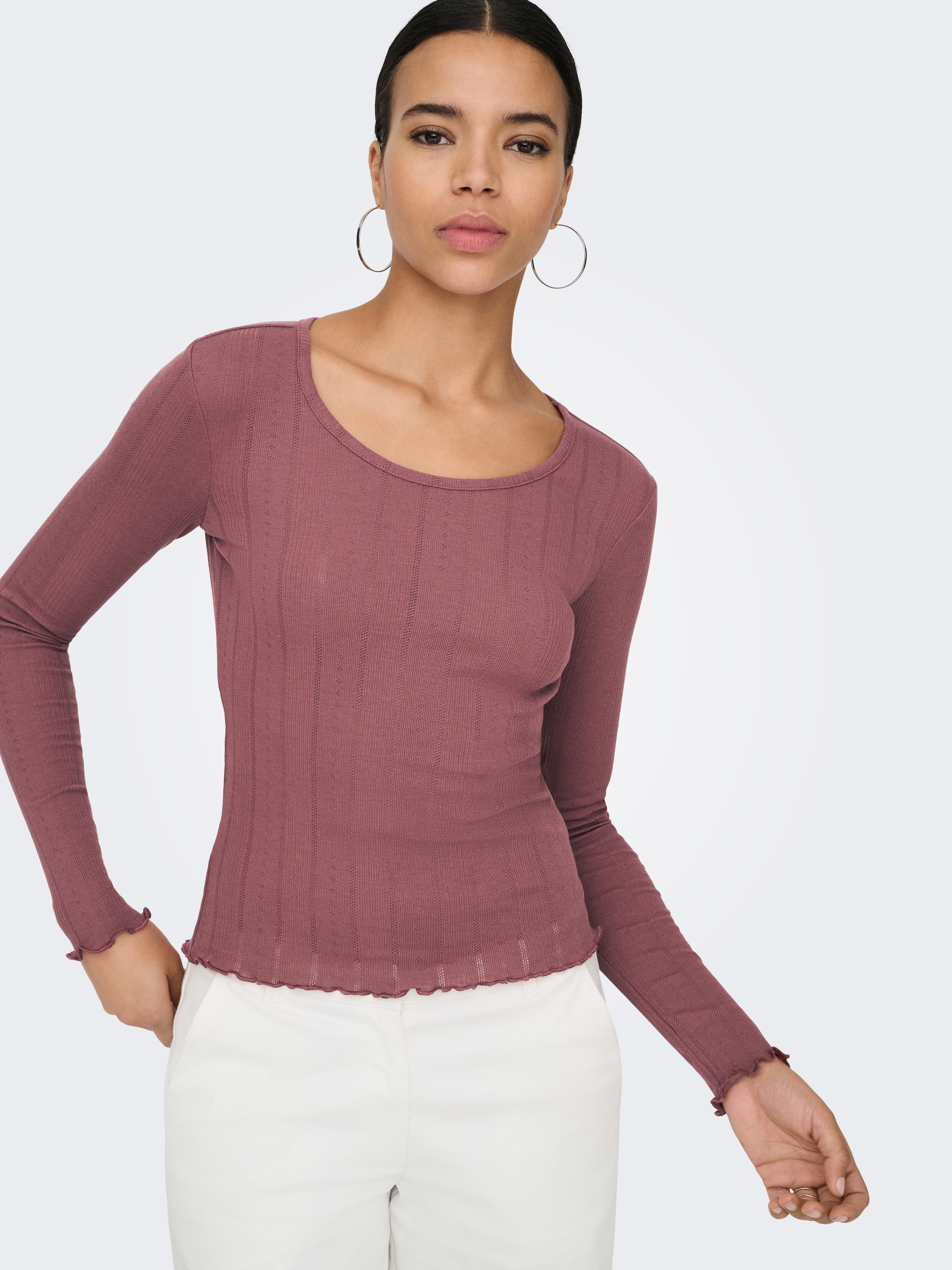 Image of ONLY Langarmshirt "ONLTENNA O-NECK L/S TOP JRS NOOS"