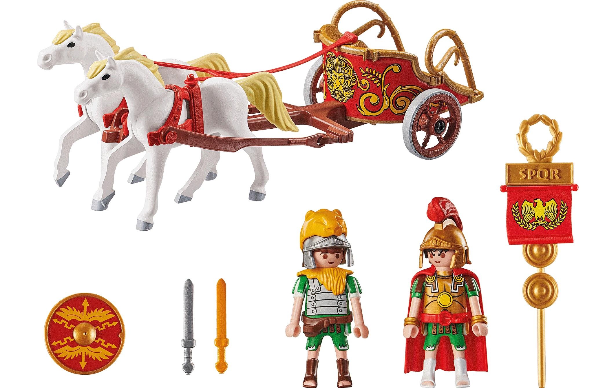 Playmobil® Spielbausteine »Asterix Römischer Streitwagen 71543«, (31 St.)