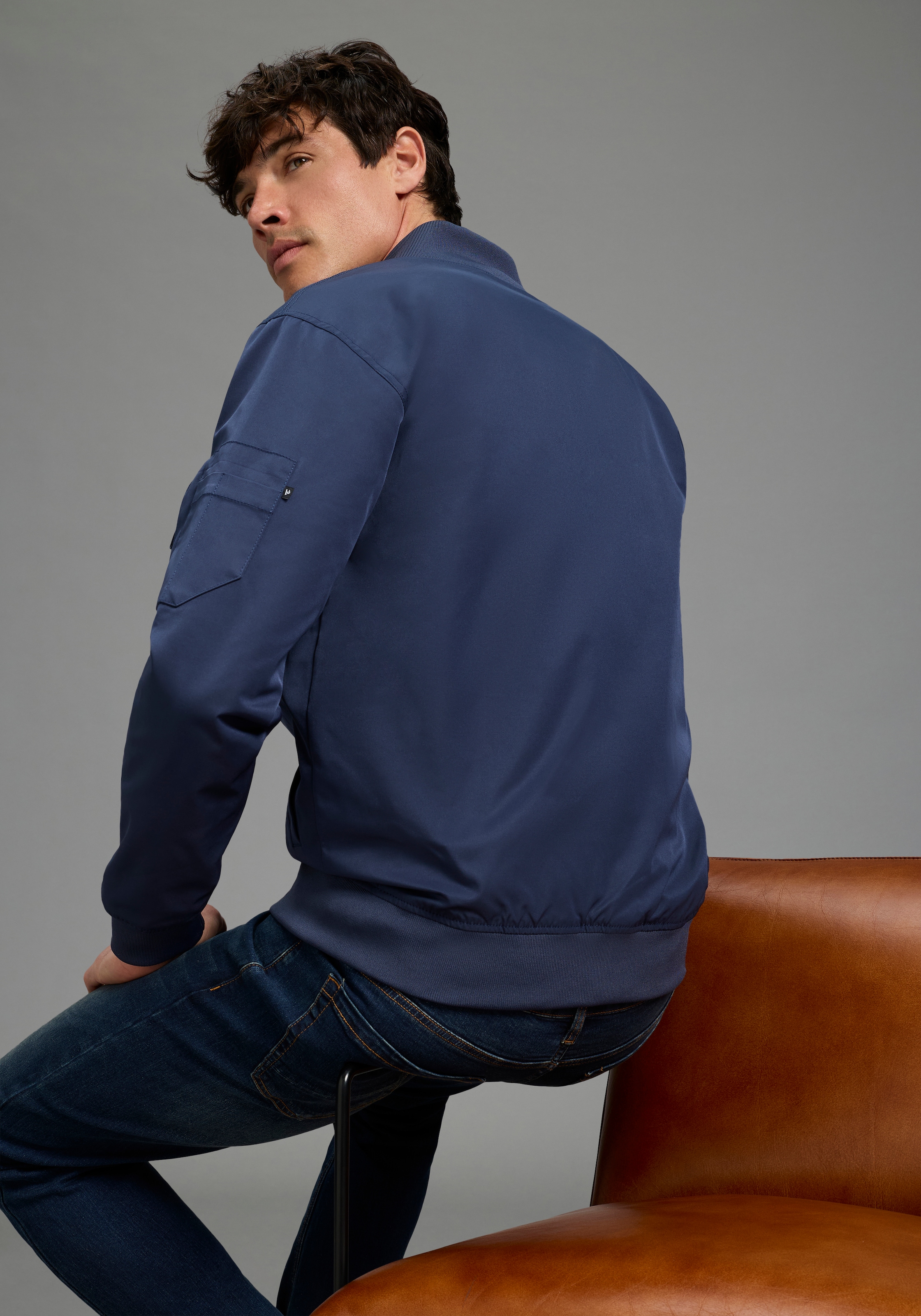 Bruno Banani Veste bomber blouson col montant, veste légère de mi-saison