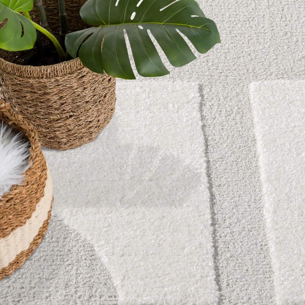Carpet City Teppich »LOUNGE 9992« rechteckig 15 mm Höhe Kurzflor-Teppich Modern, Hoch-Tief-Struktur, Wohnzimmer, Schlafzimmer