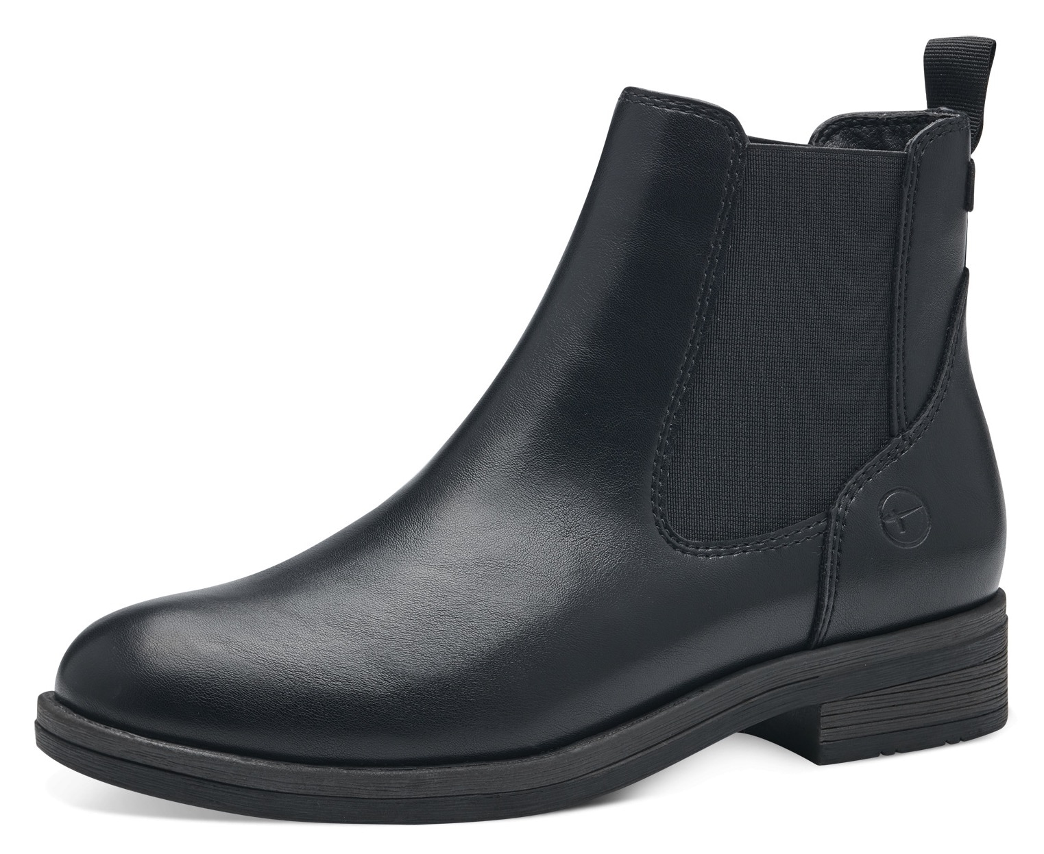 Chelseaboots, Blockabsatz, Stiefelette, Businessschuh, Schlupfschuh, Anziehlasche