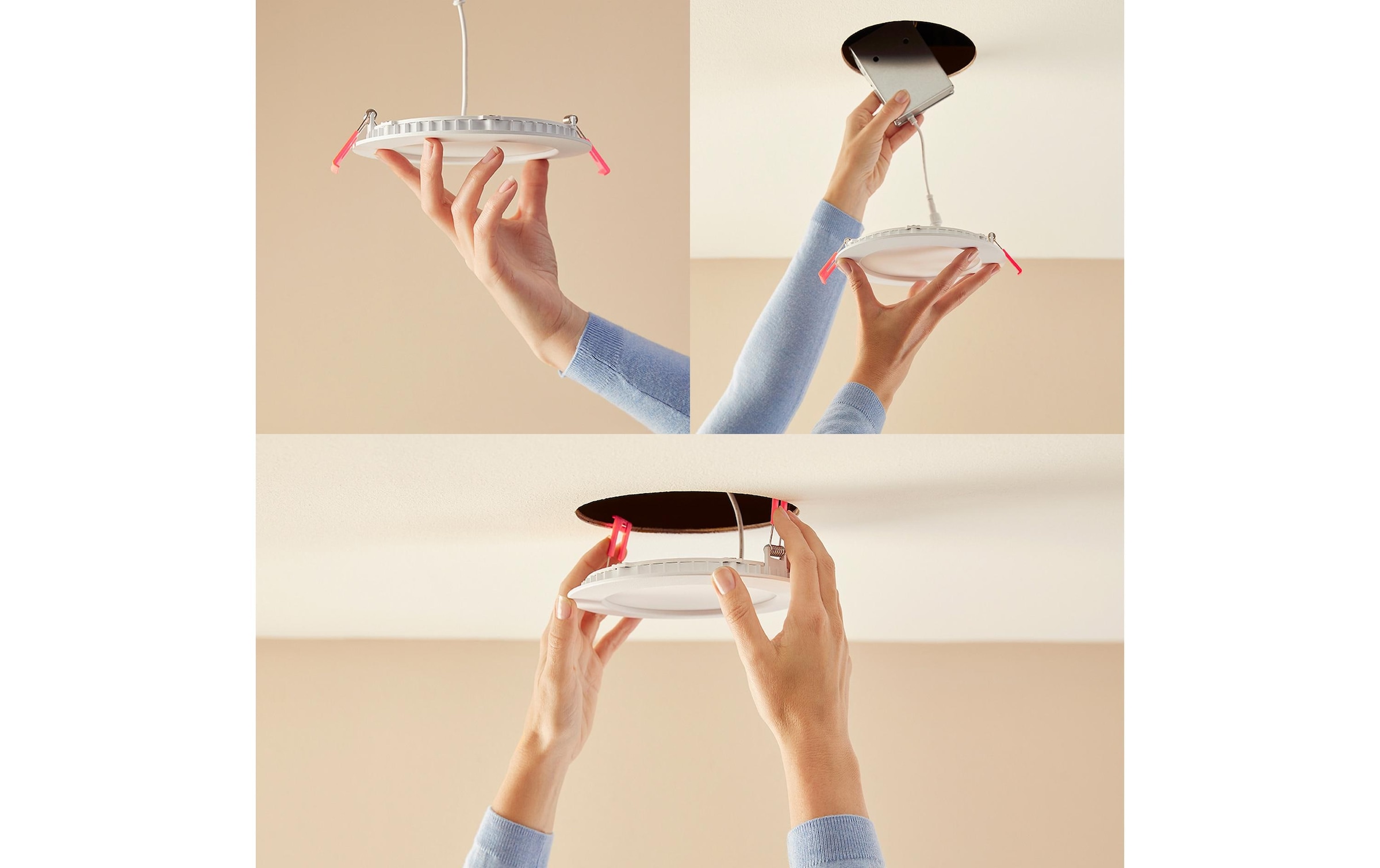 Philips Hue Spot de plafond »Philips Hue Deckenleuchte WCA Slim Recessed Light S« RVB | blanc chaud - blanc froid