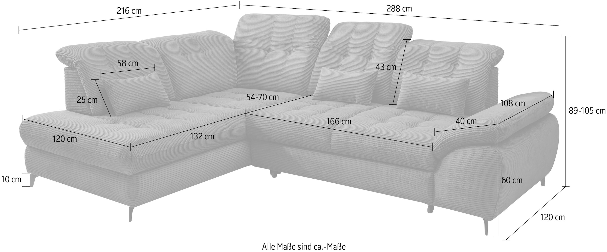 Home affaire Wohnlandschaft »Delphino«