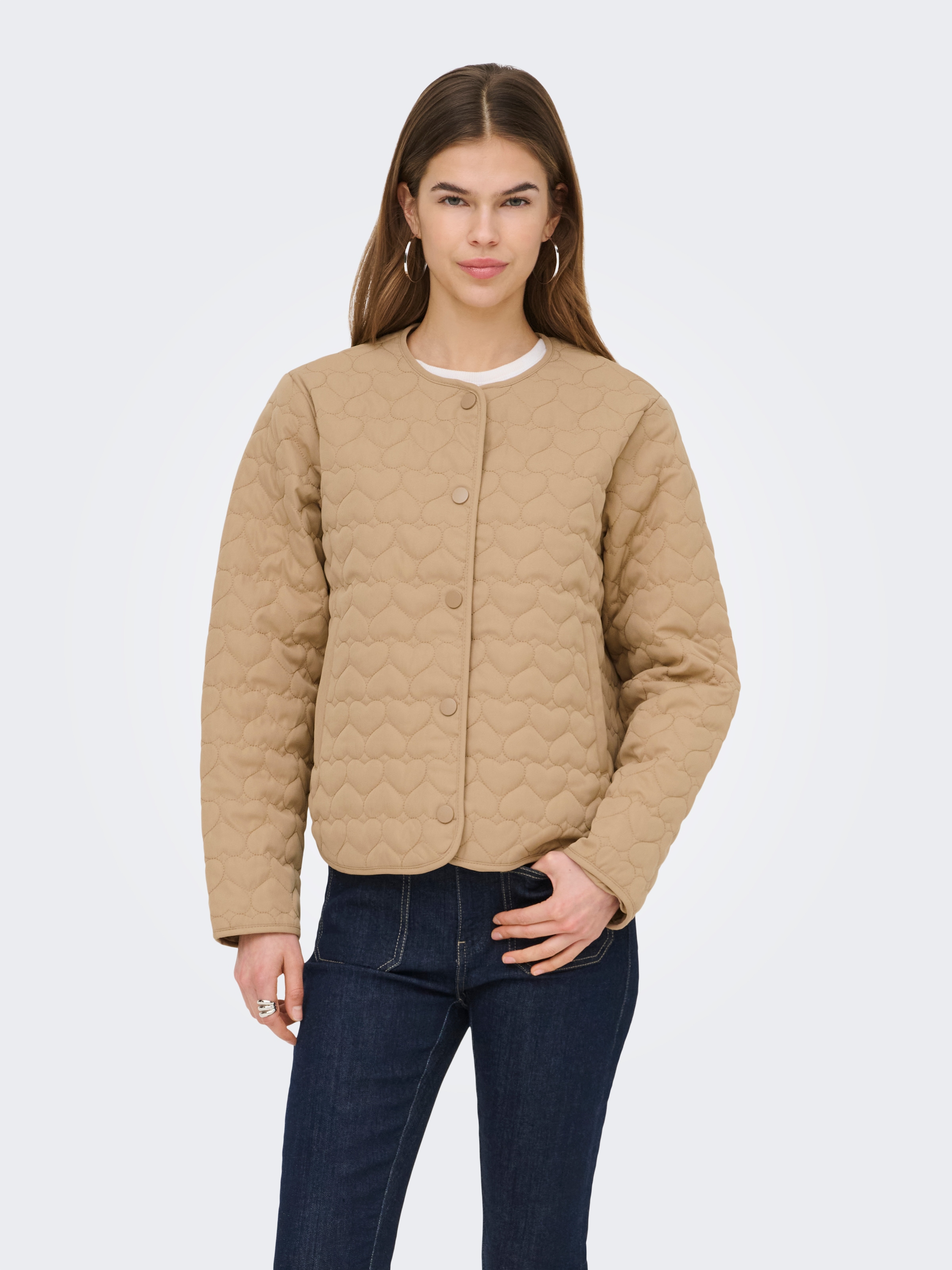 ONLY Steppjacke »ONLHEART LIFE QUILTED JACKET NOOS OTW« mit Steppmuster in Herzchenform