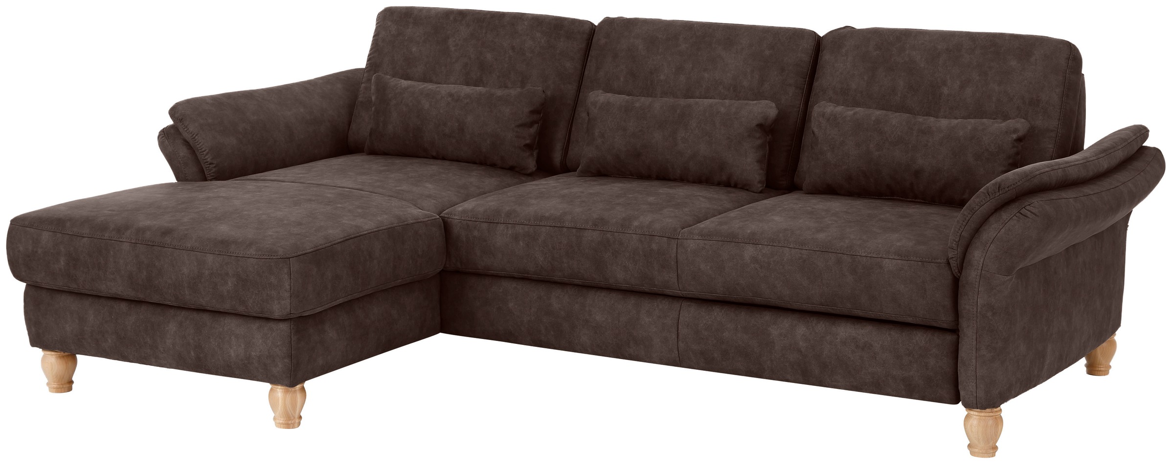 Home affaire Ecksofa »Palace L-Form«, incl. Sitztiefenverstellung, wahlweise mit Bettfunktion und Stauraum