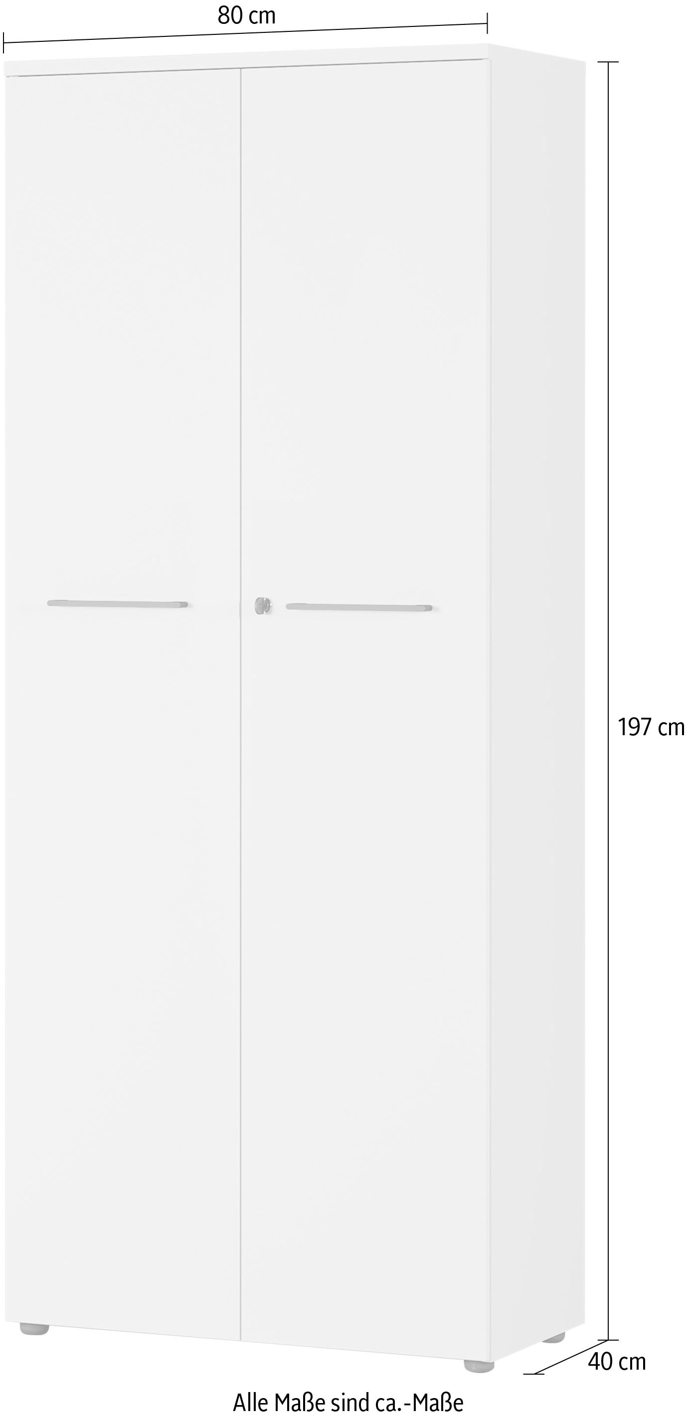 GERMANIA Aktenschrank »GW-Agenda, Mehrzweckschrank, abschliessbar,«, optional mit 2 offenen Fächern, Masse 80x197 cm, Made in Germany