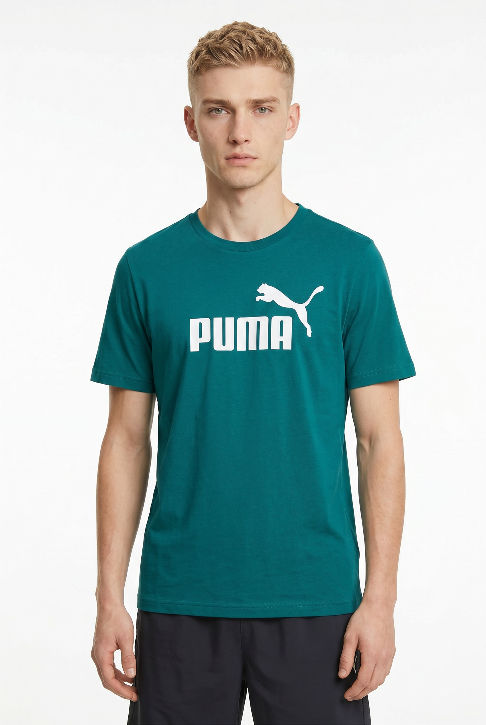 Image of PUMA T-Shirt "ESS NO 1 LOGO TEE S" mit Rundhalsausschnitt, Kurzarm