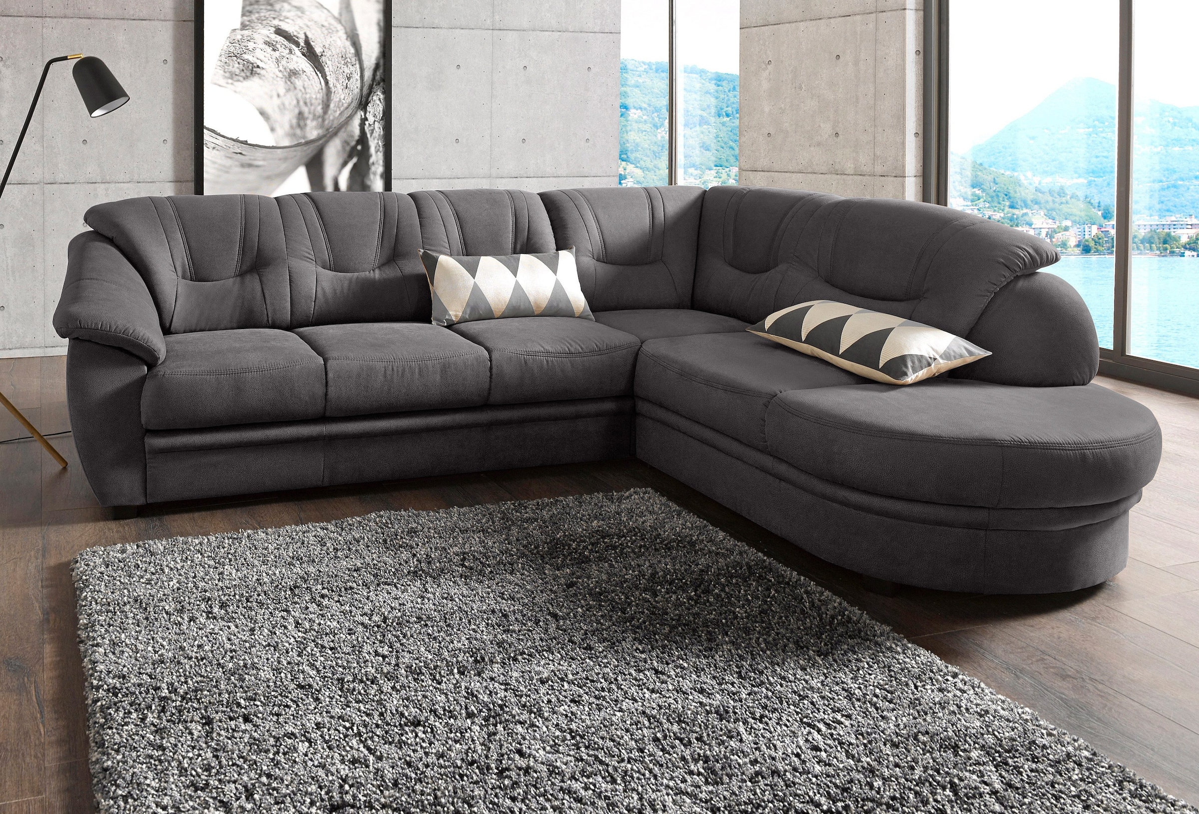 Image of sit&more Ecksofa "Savona L-Form, B: 267 cm, Couch mit Federkern, Komfortsitzhöhe 46 cm" optional mit Schlaffunktion