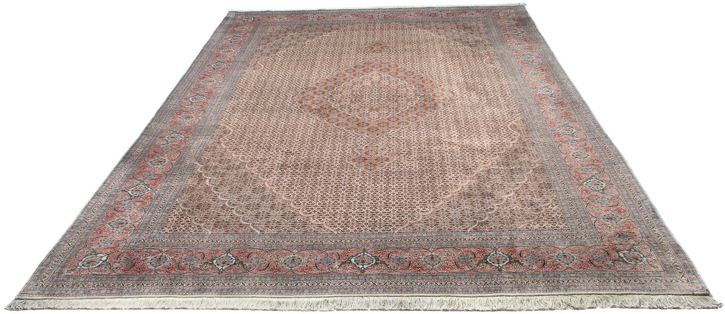 Image of morgenland Orientteppich »Perser - Täbriz - 293 x 202 cm - hellbraun«, rechteckig, 10 mm Höhe, Wohnzimmer, Handgeknüpft, Einzelstück mit Zertifikat bei Ackermann Versand Schweiz