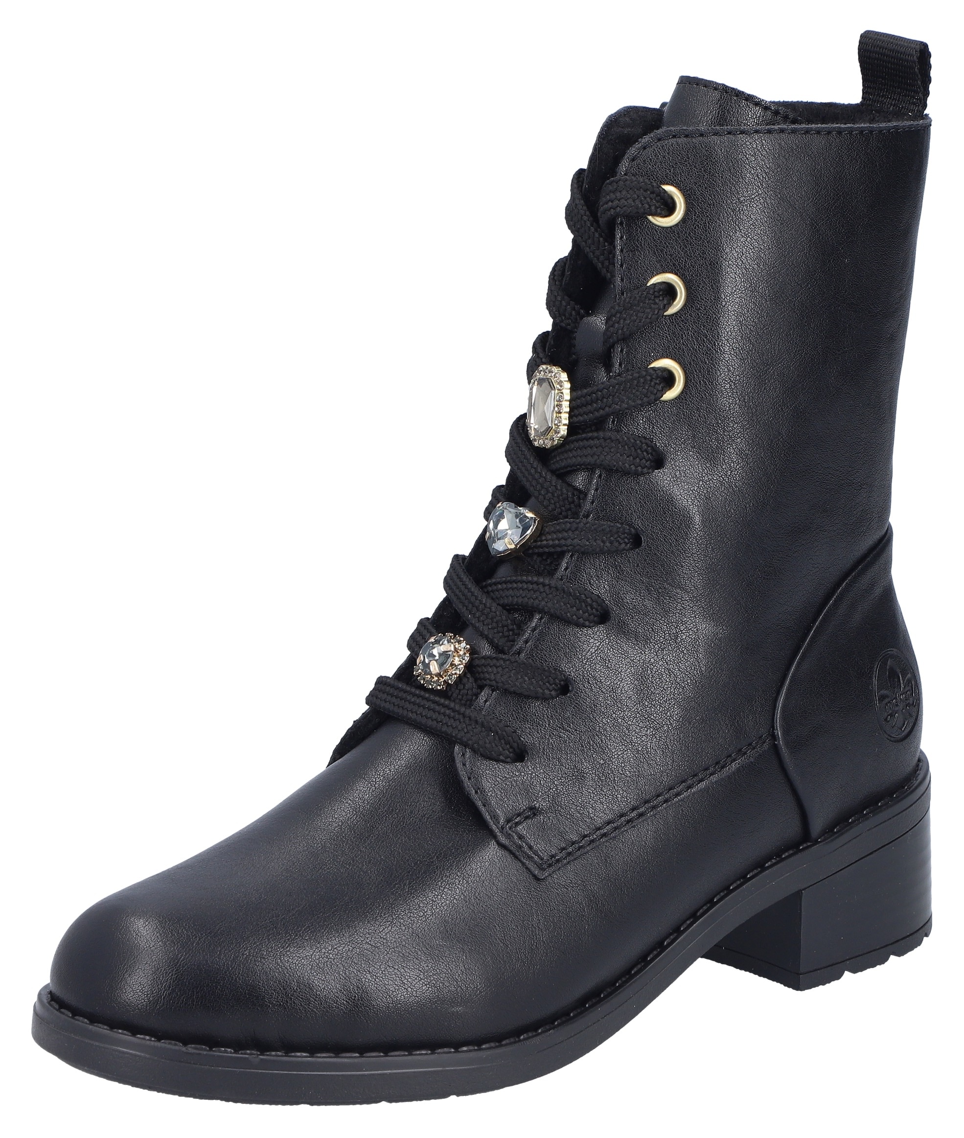 Image of Rieker Winterstiefelette Schnürstiefelette, Boots, Blockabsatz, mit Schmuckelementen