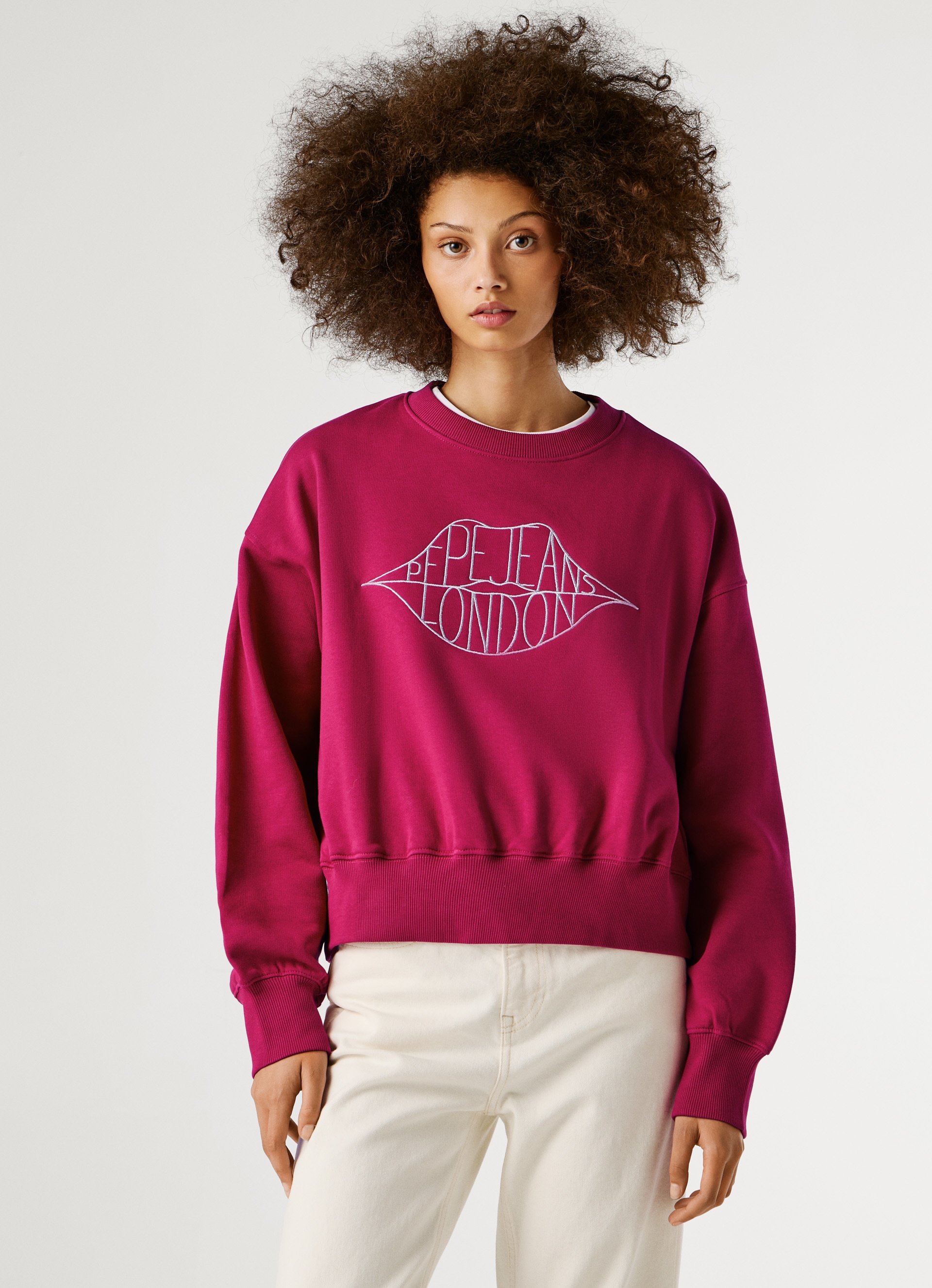 Image of Pepe Jeans Sweatshirt "BERNIS", mit Rundhals, bestickt