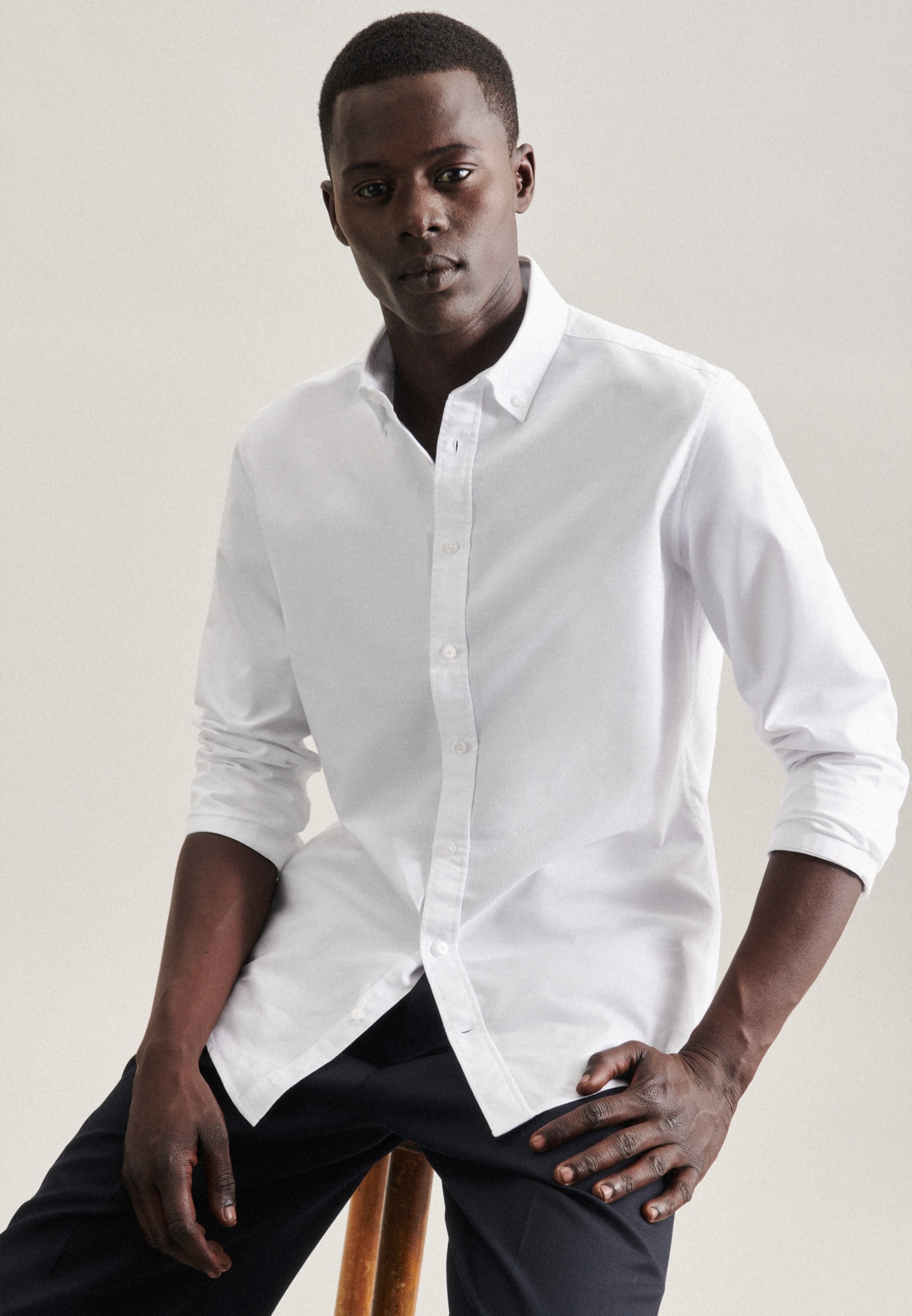seidensticker Businesshemd »X-Slim« X-Slim Langarm Button-Down-Kragen Uni
