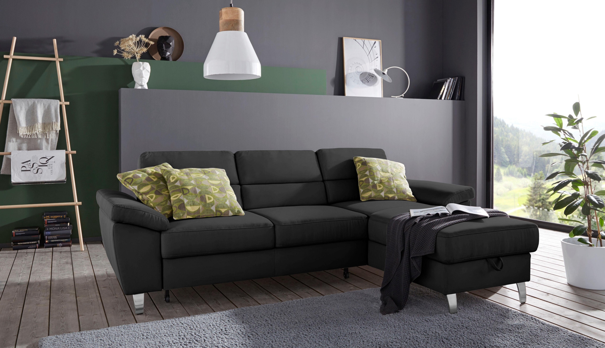 sit&more Ecksofa »Sorano L-Form« wahlweise mit Bettfunktion und Bettkasten
