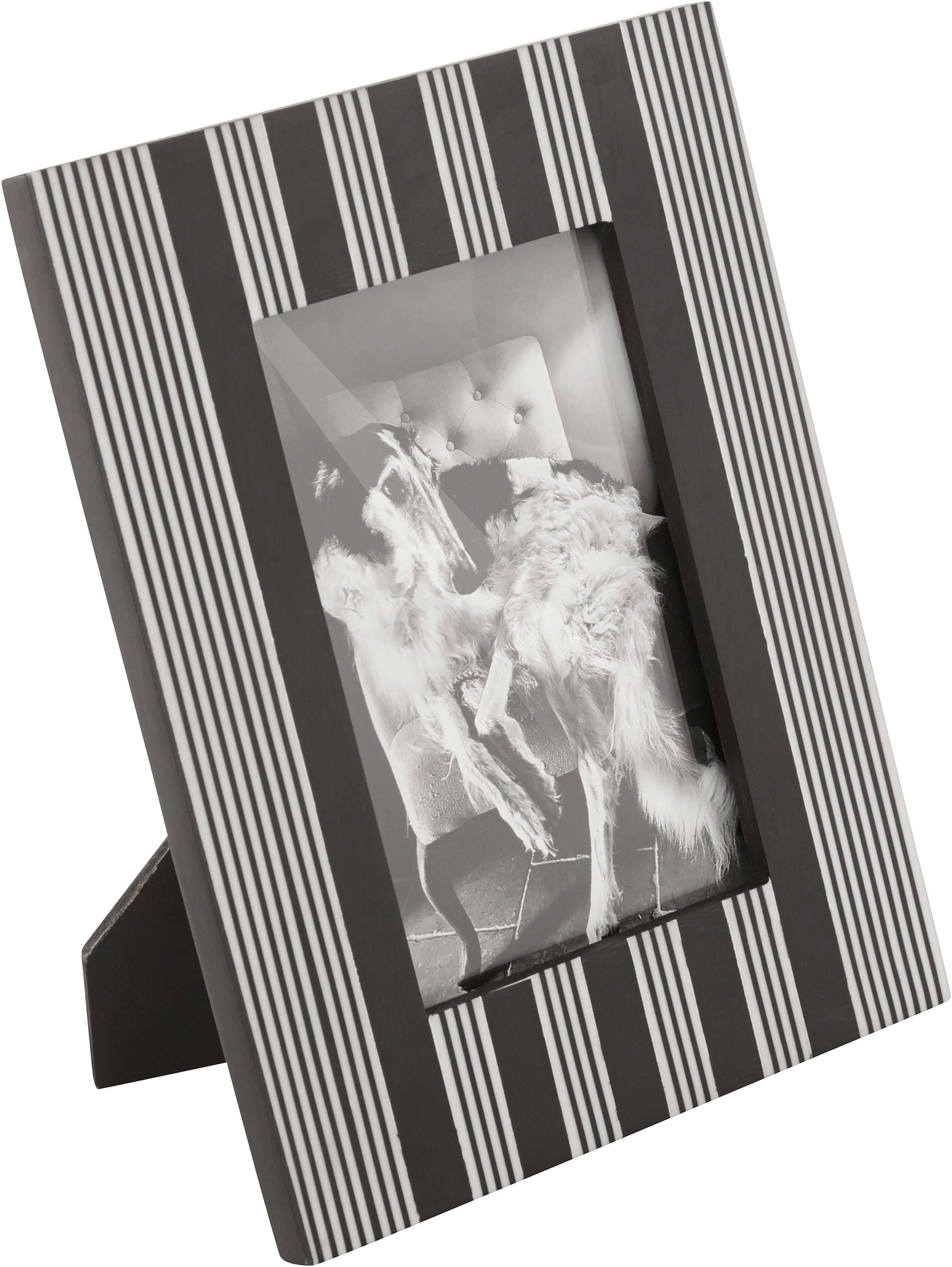 Image of Guido Maria Kretschmer Home&Living Einzelrahmen »Checkli schwarz/weiss«, Bilderrahmen, gestreift, Bildformat 10x15 cm bei Ackermann Versand Schweiz