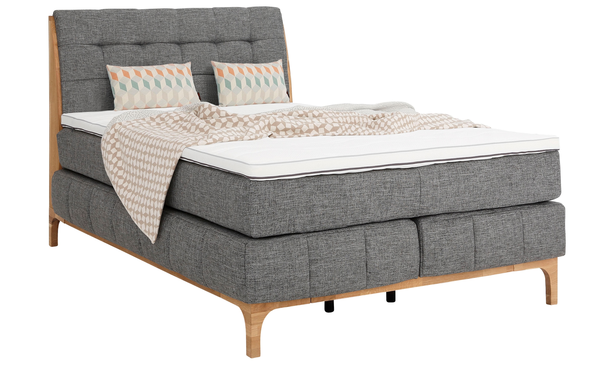 GOODproduct Boxspringbett »Jelle« 5 Stk. tlg. zertifizierte, recycelte Bezugsstoffe, verschiedene Ausführungen