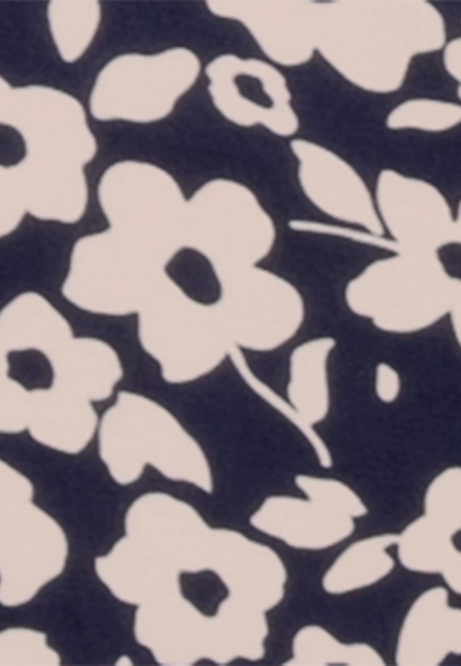 seidensticker Sommerkleid »Schwarze Rose«, Kurzarm Kragen Druck