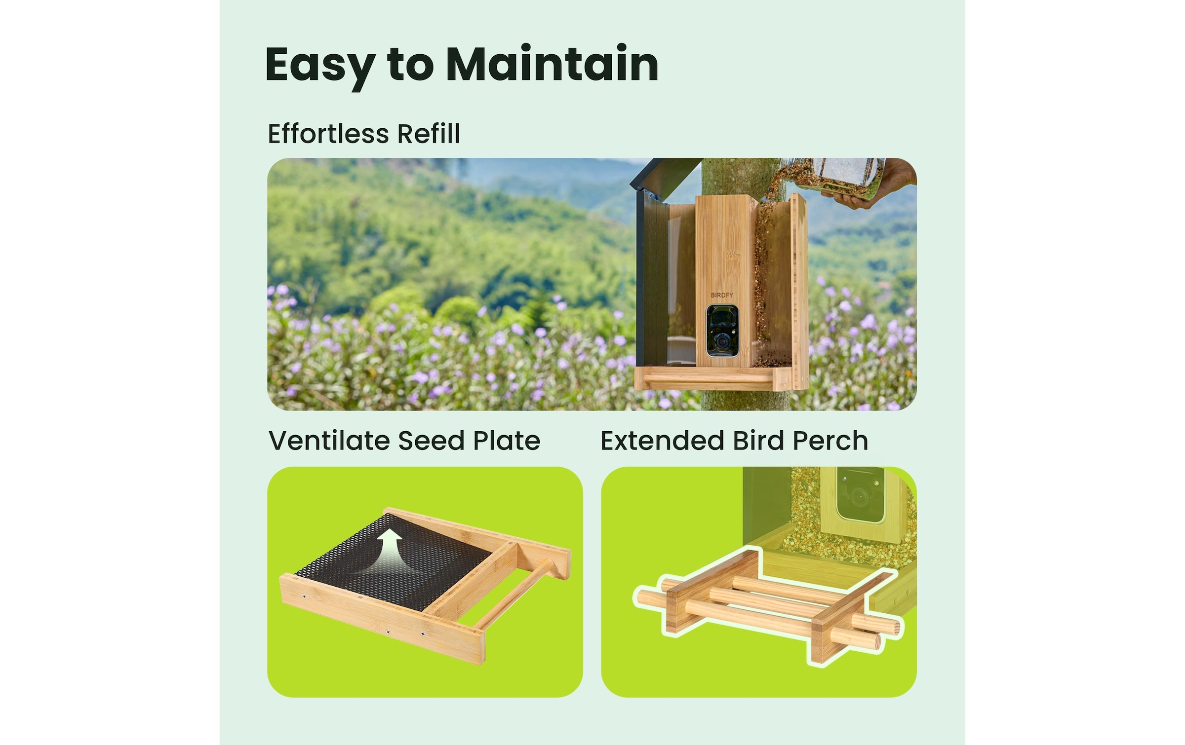   Vogelhaus »mit Kamera 1080p« Smartes Vogelhaus mit Kamera mit Farb-Nachtsicht