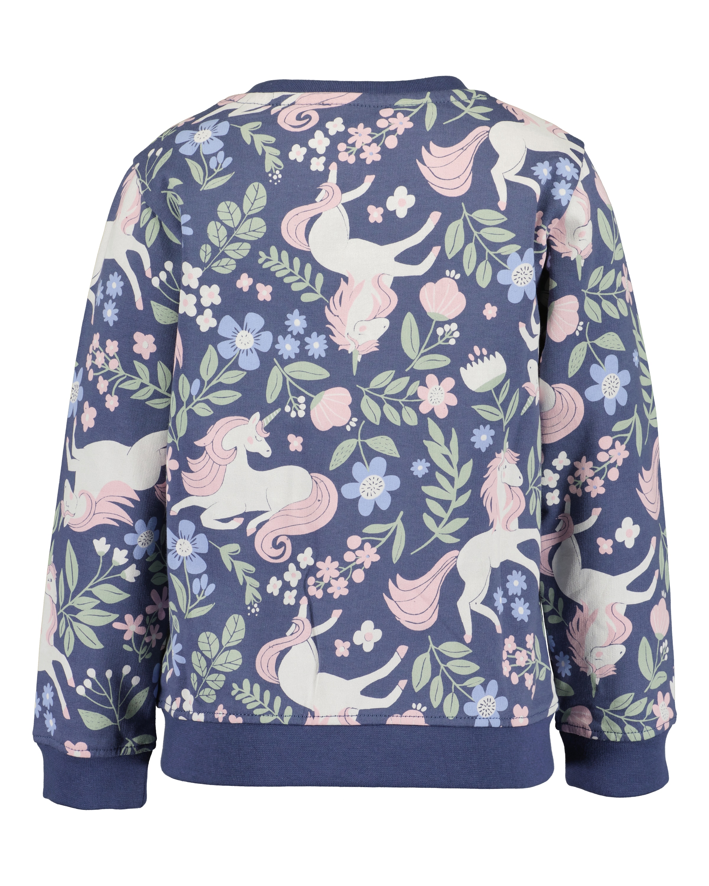 Blue Seven Sweatjacke, im floralem Einhorn-Alloverprint