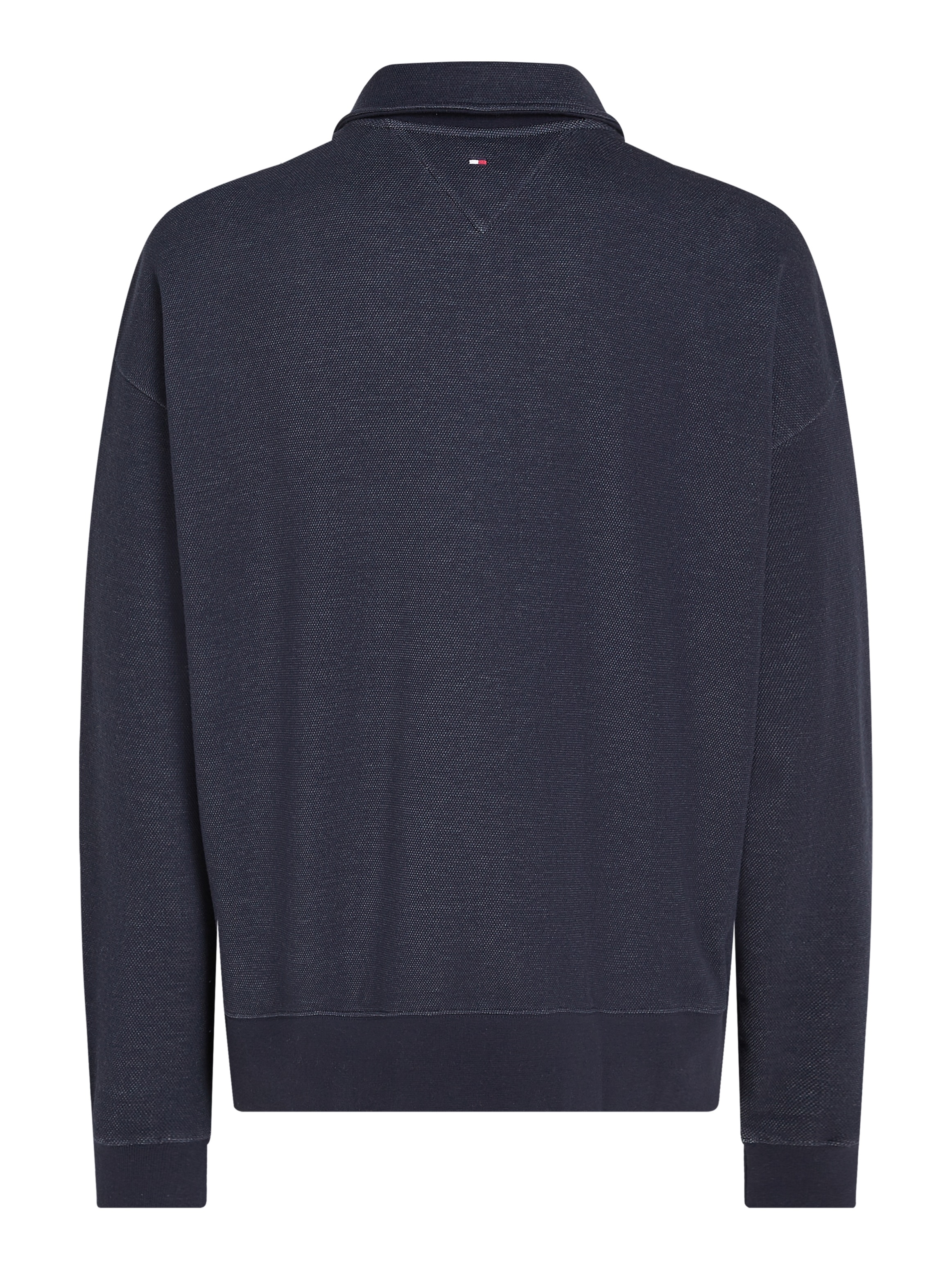 Tommy Hilfiger Sweatshirt »MONOTYPE HONEYCOMB 1/4 ZIP«, Tommy Hilfiger Flag-Stickerei am Reissverschluss und Rücken
