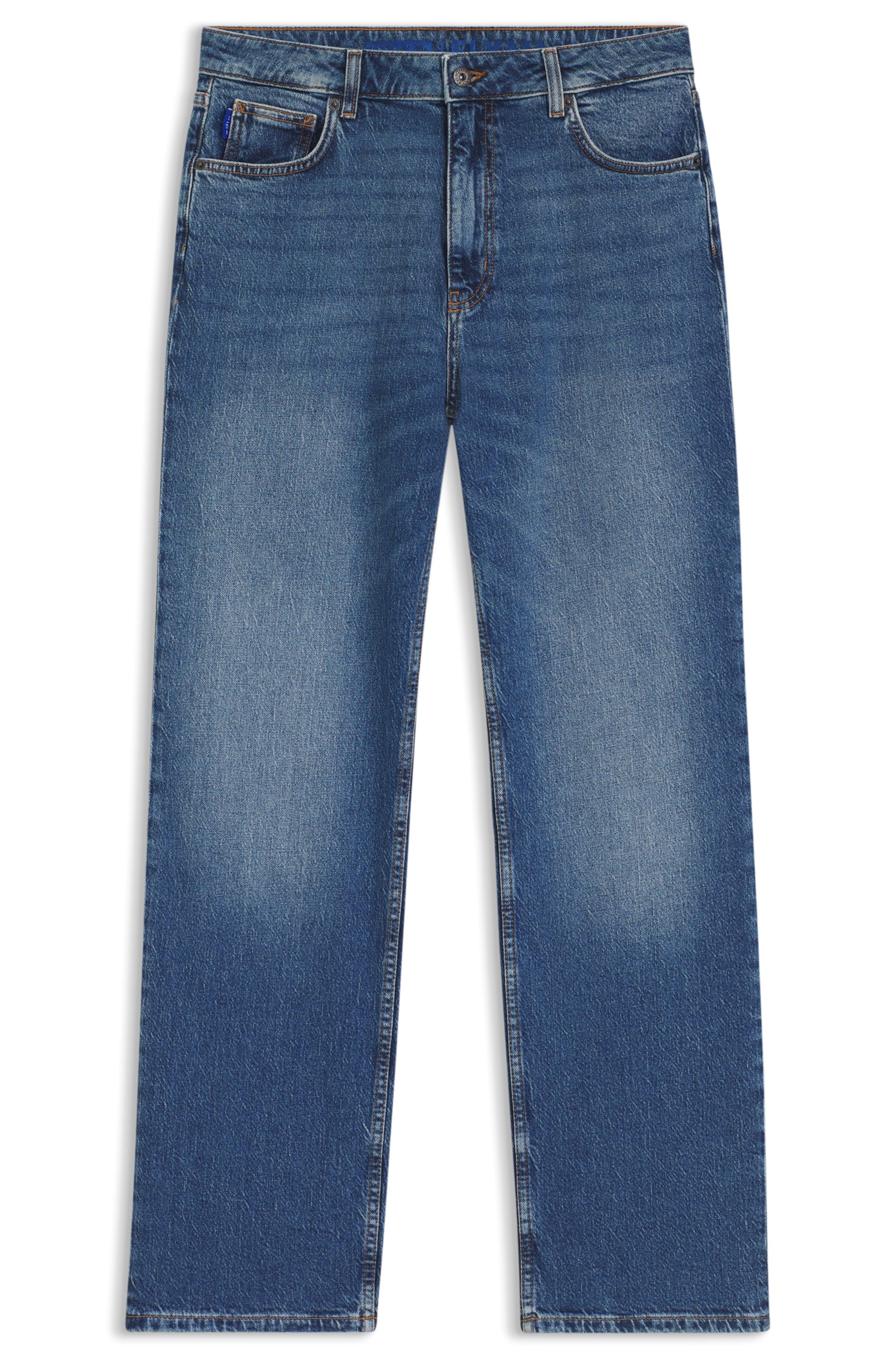 HUGO Blue Straight-Jeans »Elyah« Straight Fit Jeans mit hoher Leibhöhe, Tall Länge 36