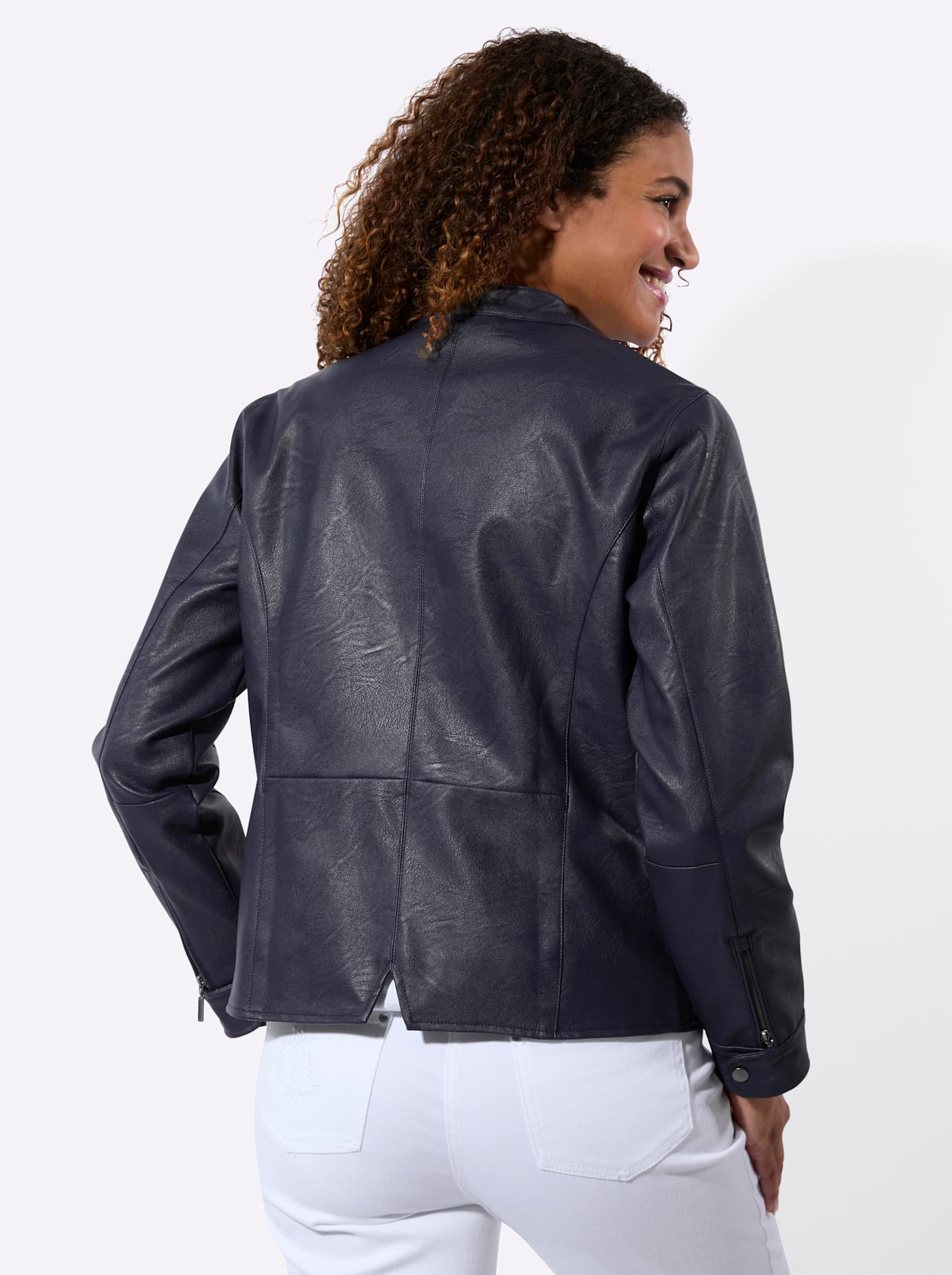 Inspirationen Veste en imitation cuir ohne Kapuze