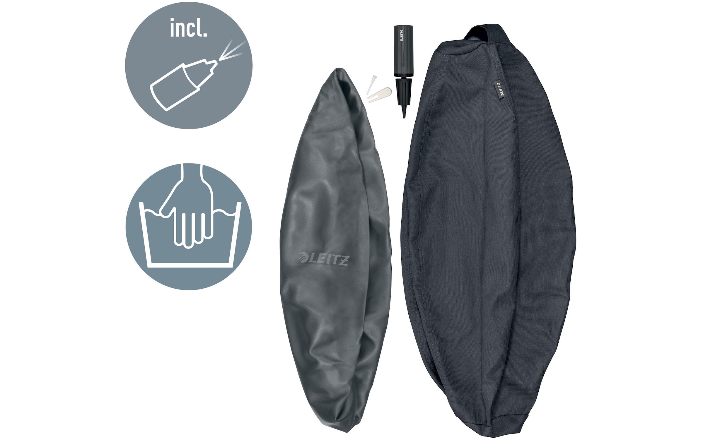 LEITZ Sitzball »Active 55 cm Dunkelgrau«