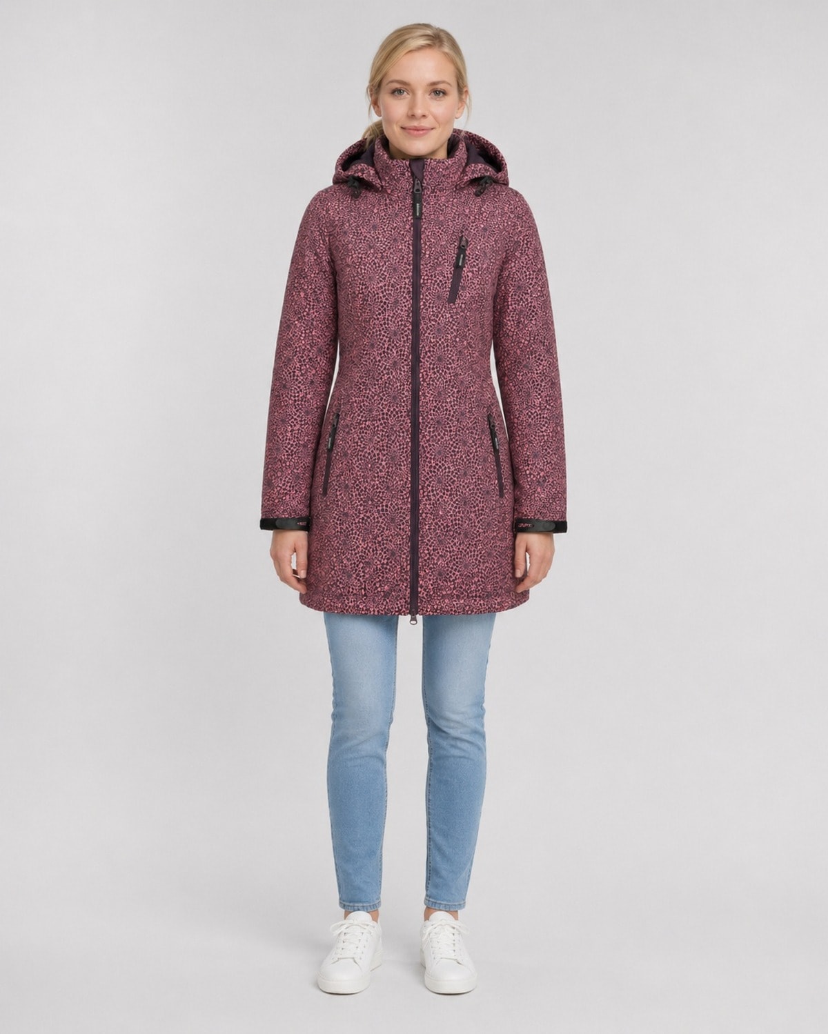 DEPROC Active Veste softshell »SHELBY LONG« manteau court softshell léger avec capuche amovible
