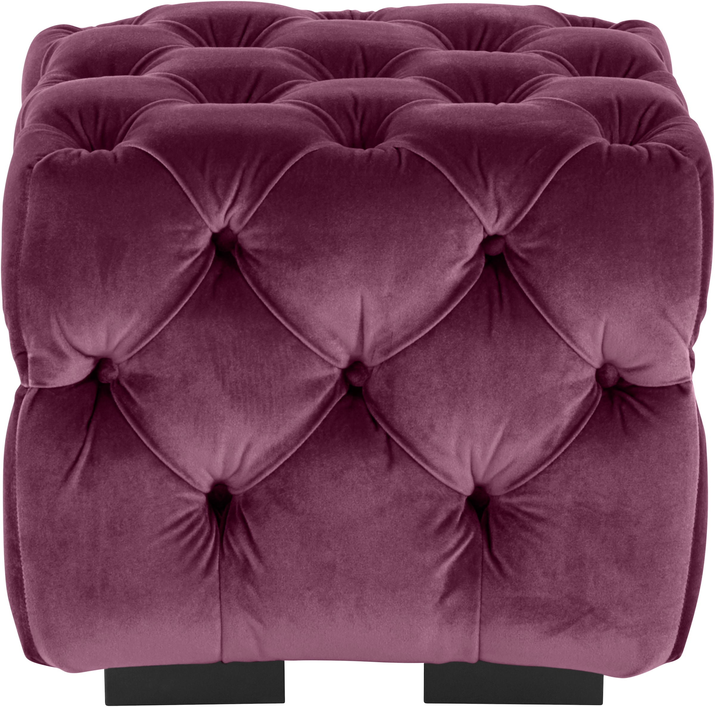 Guido Maria Kretschmer Home&Living Polsterhocker »Kalina«, mit klassischer Chesterfield-Knopfheftung, passend zur Serie "Kalina"