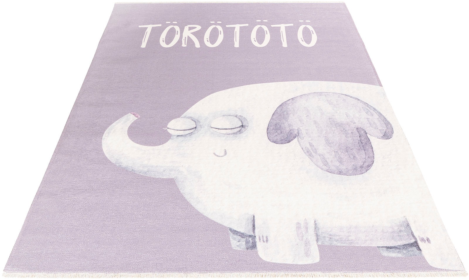 Image of Obsession Kinderteppich »My Greta 607«, rechteckig, 6 mm Höhe, Kurzflor, Motiv Elefant, mit Fransen, Kinderzimmer bei Ackermann Versand Schweiz