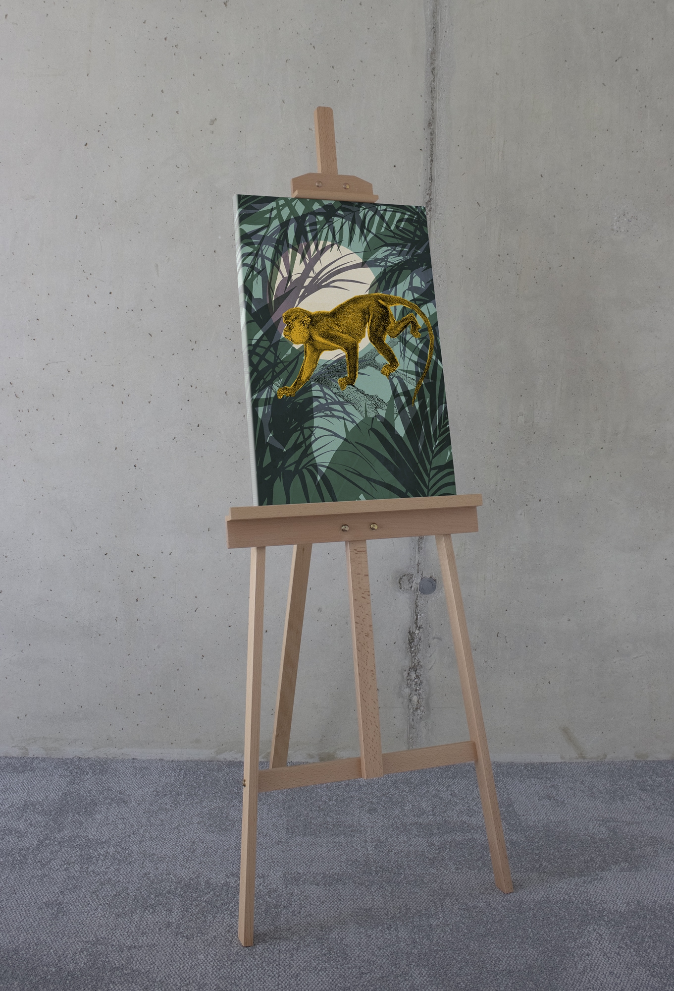 Komar Leinwandbild »Sneaky Monkey - Grösse 40 x 60 cm«, Natur, (1 St.), Keilrahmenbild mi Echtholzrahmen