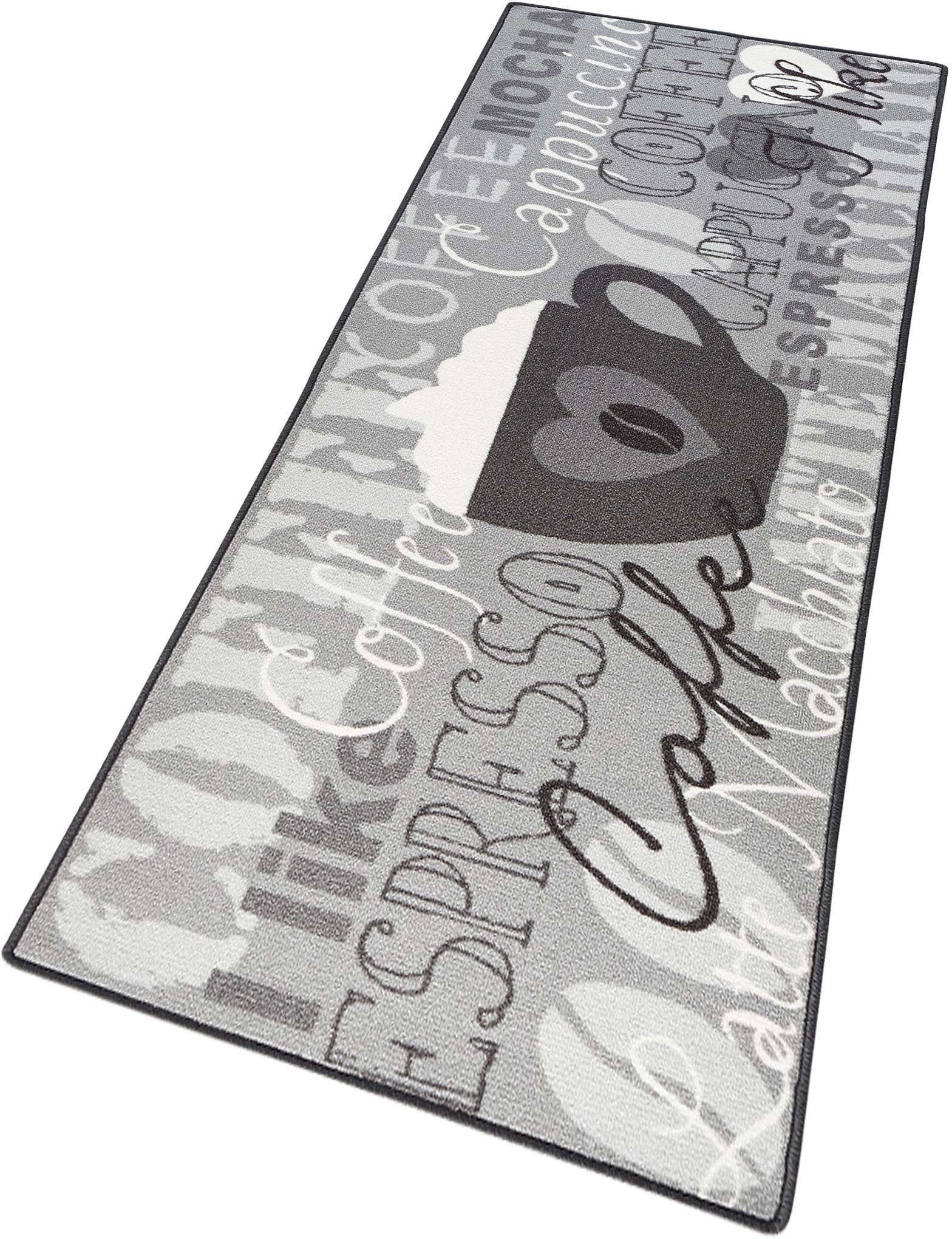 Image of HANSE Home Küchenläufer »Coffee Cup«, rechteckig, 8 mm Höhe, Kurzflor, rutschhemmend, Teppich-Läufer, Gekettelt, Kaffee Design, Strapazierfähig, Pflegeleicht, Küche, Schriftzug, Kaffee bei Ackermann Versand Schweiz