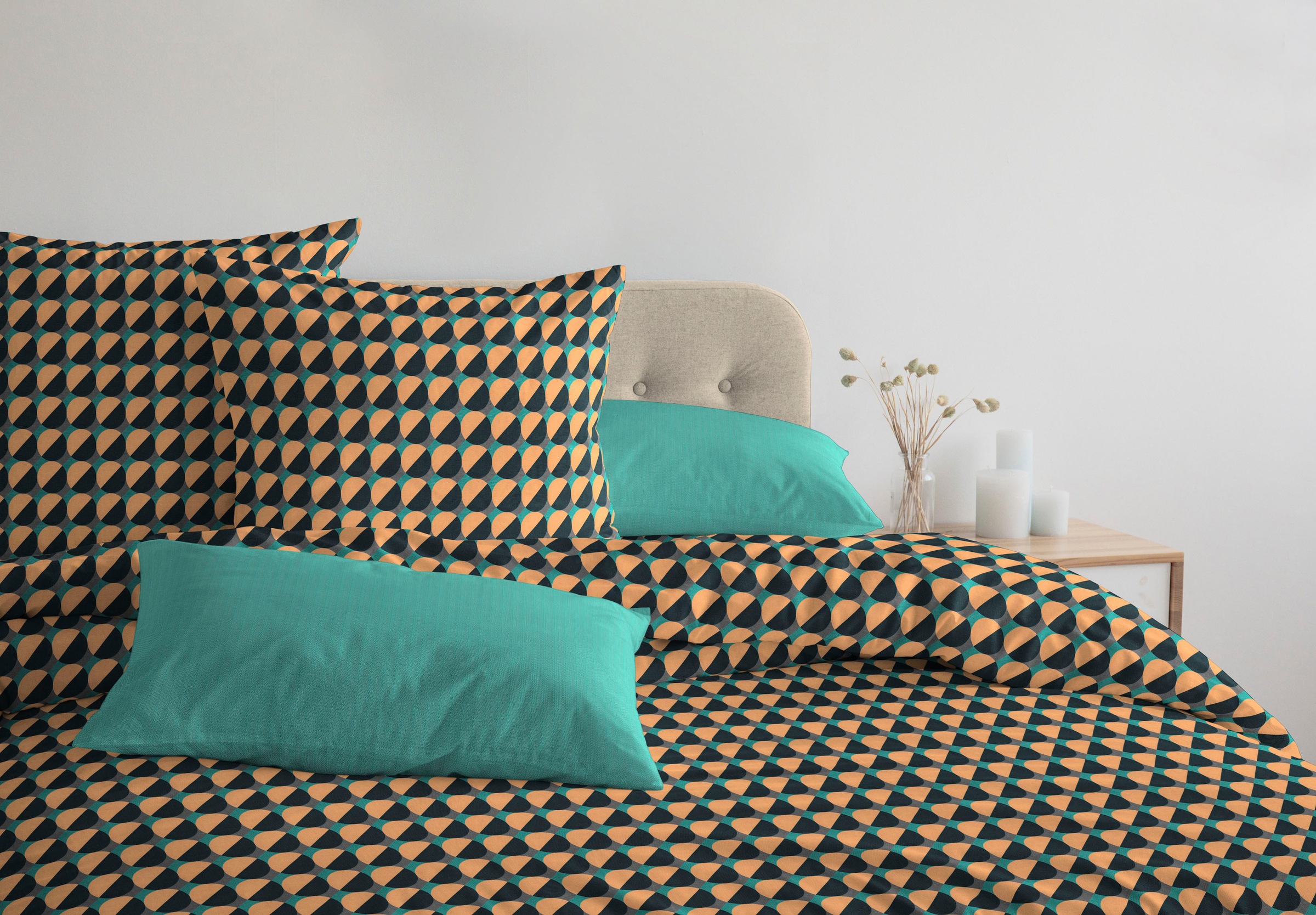Adam Bettwäsche »Circles« 2 Stk. tlg. aus 100 % Bio-Baumwolle, 2 teilig - Bettwäsche Set