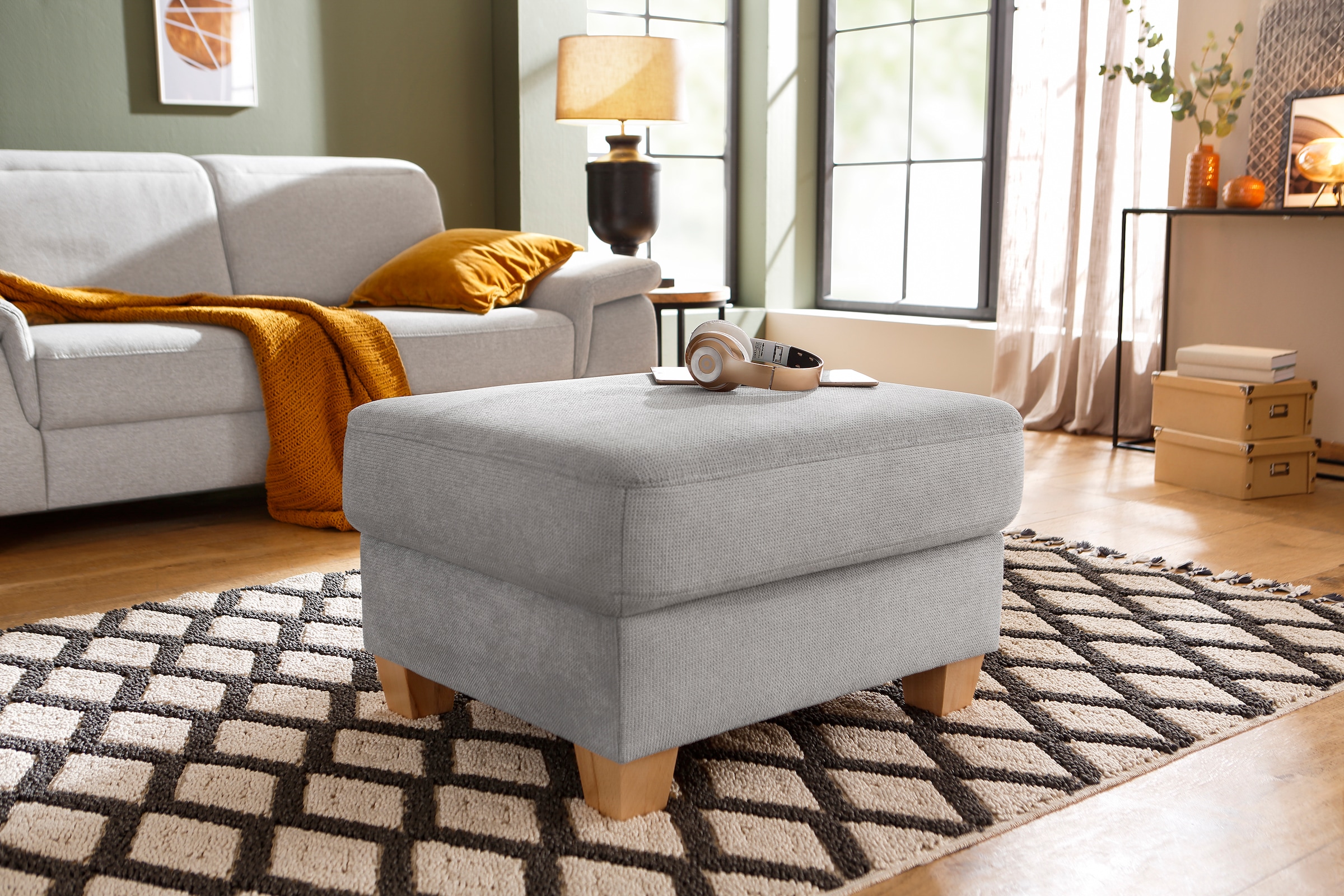 Image of Home affaire Polsterhocker »Dalia«, mit Stauraum, Federkern-Polsterung passend zur "Dalia"-Serie bei Ackermann Versand Schweiz