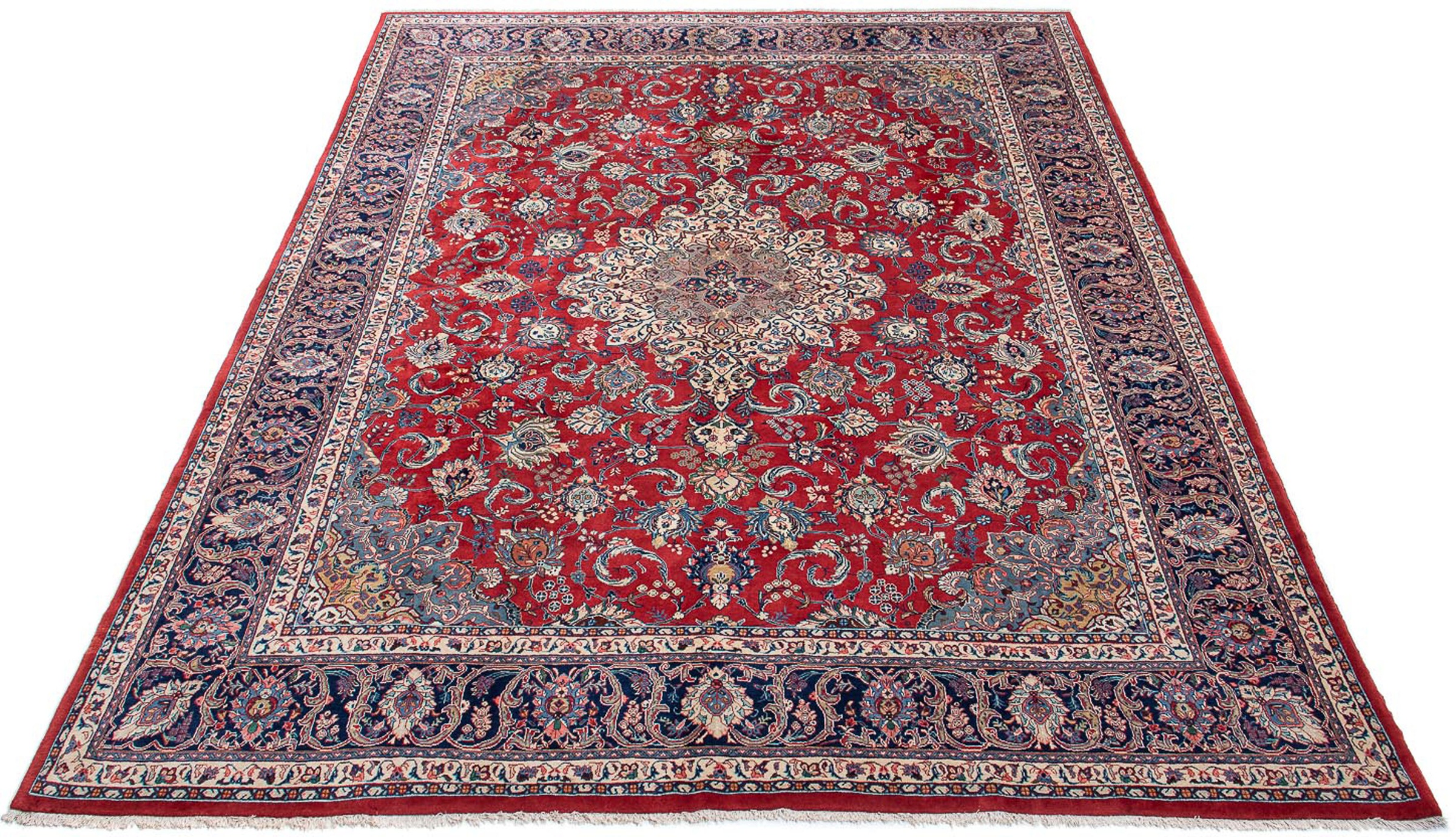 Image of morgenland Orientteppich »Perser - Classic - 395 x 305 cm - rot«, rechteckig, 10 mm Höhe, Wohnzimmer, Handgeknüpft, Einzelstück mit Zertifikat bei Ackermann Versand Schweiz