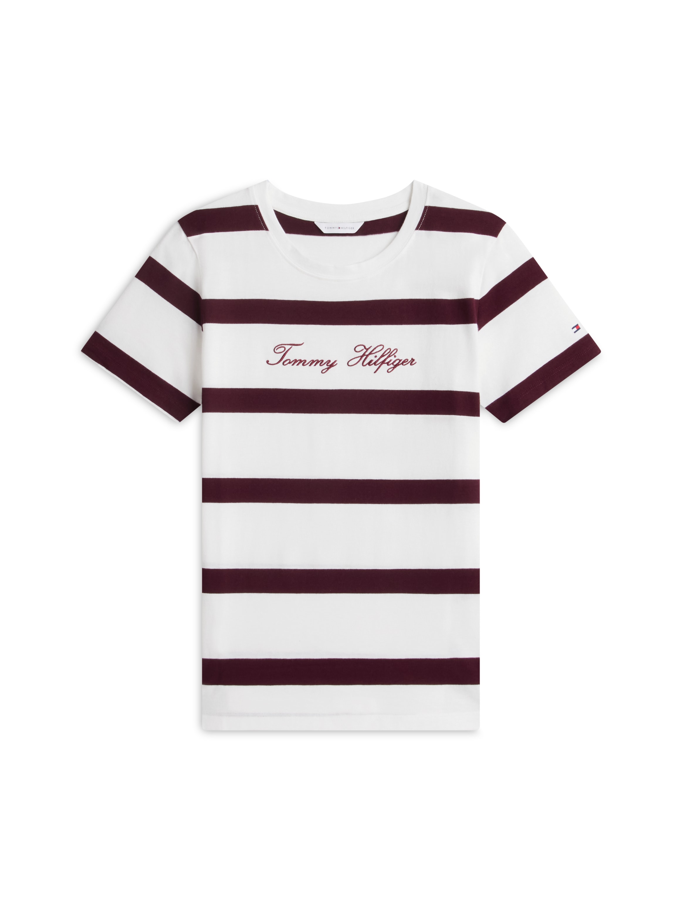 Tommy Hilfiger Kurzarmshirt »SCRIPT REG C-NK SS T-SHIRT« Baumwolle
