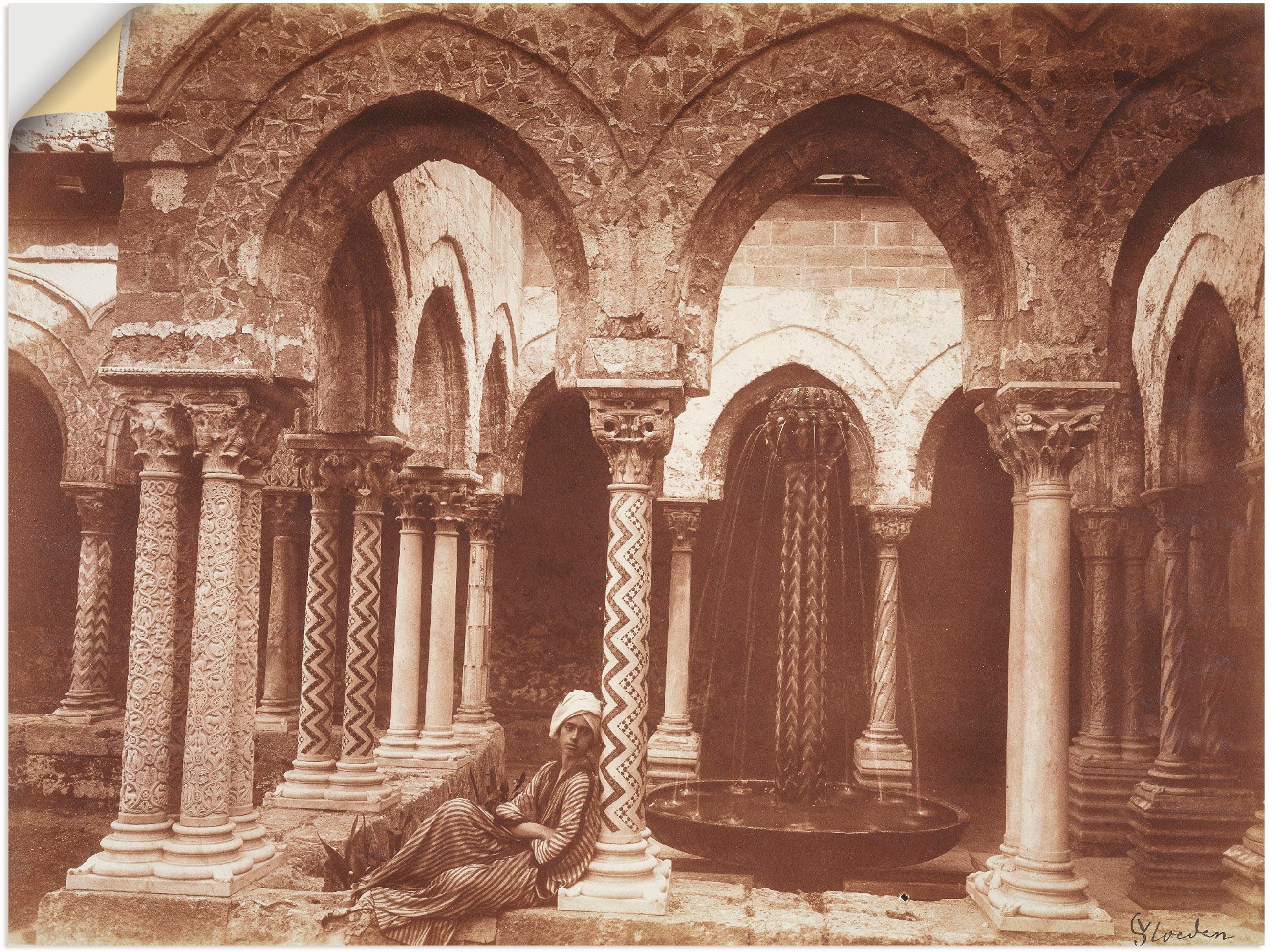 Image of Artland Wandbild »Jüngling in arabischer Tracht«, Architektonische Elemente, (1 St.), in vielen Grössen & Produktarten -Leinwandbild, Poster, Wandaufkleber / Wandtattoo auch für Badezimmer geeignet bei Ackermann Versand Schweiz