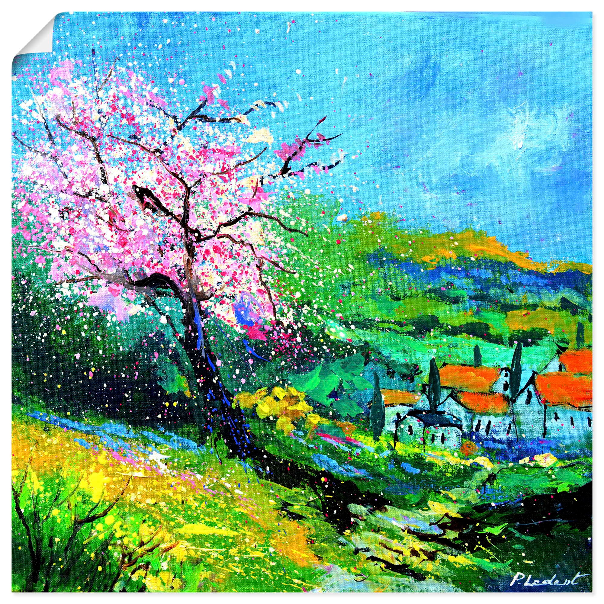 Artland Wandbild »Spring landscape« Wiesen & Baumbilder 1 Stk. tlg. als Alubild, Leinwandbild, Poster, Wandaufkleber in verschied. Grössen