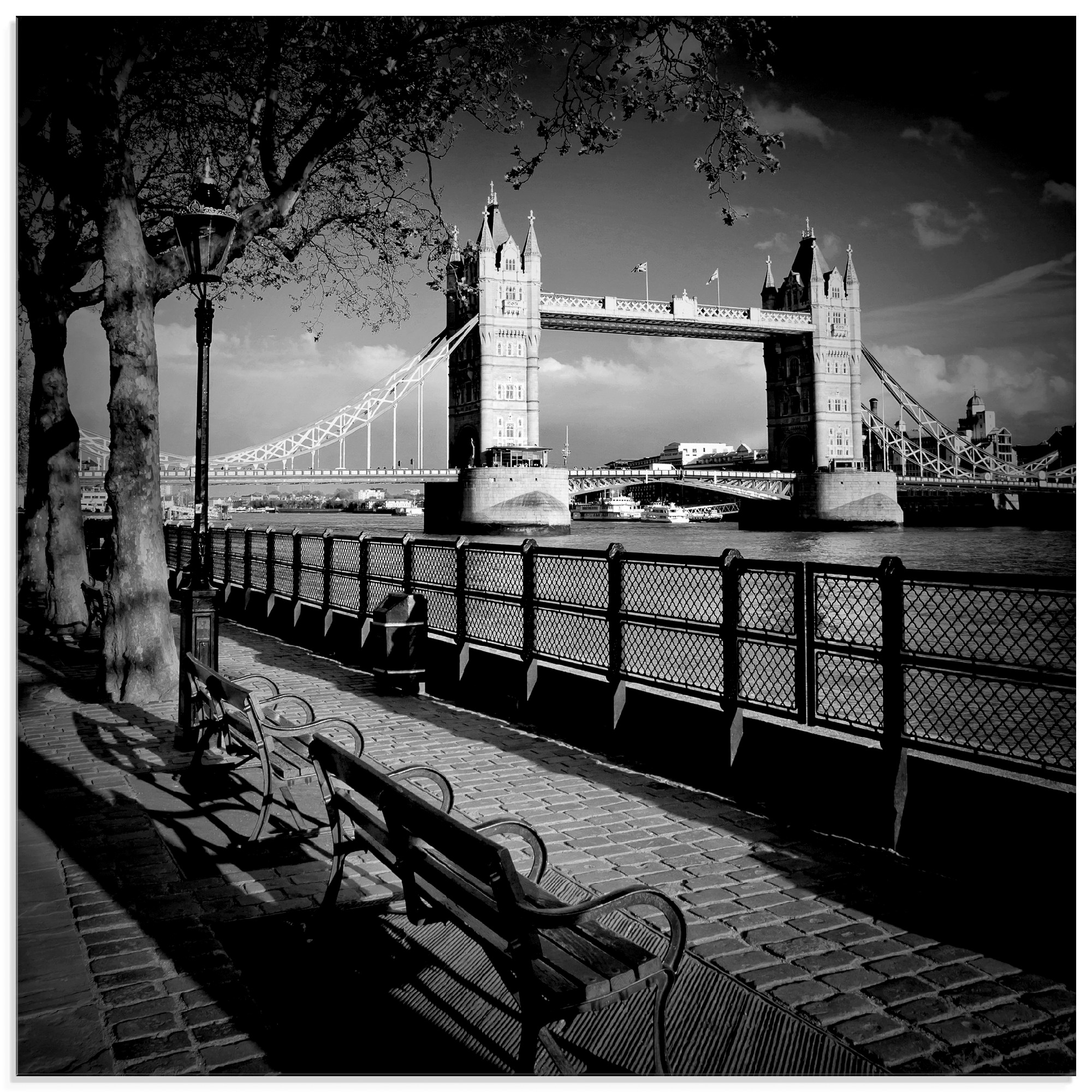 Image of Artland Glasbild »London Am Ufer der Themse«, Grossbritannien, (1 St.) bei Ackermann Versand Schweiz