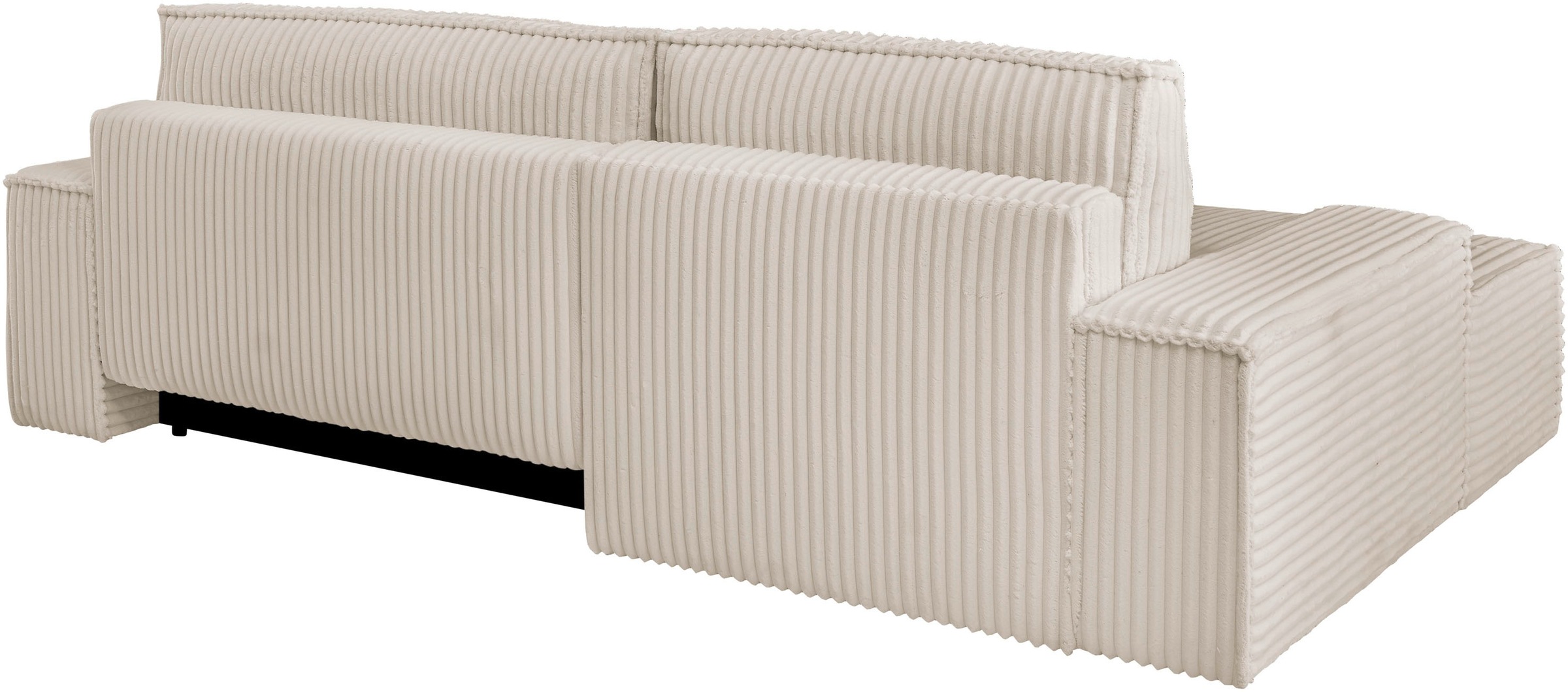 GOODproduct Ecksofa »FINNLEY, L-Form 257 cm, Schlafsofa« mit Bettkasten, in Bouclé, Struktur fein und Mega Cord