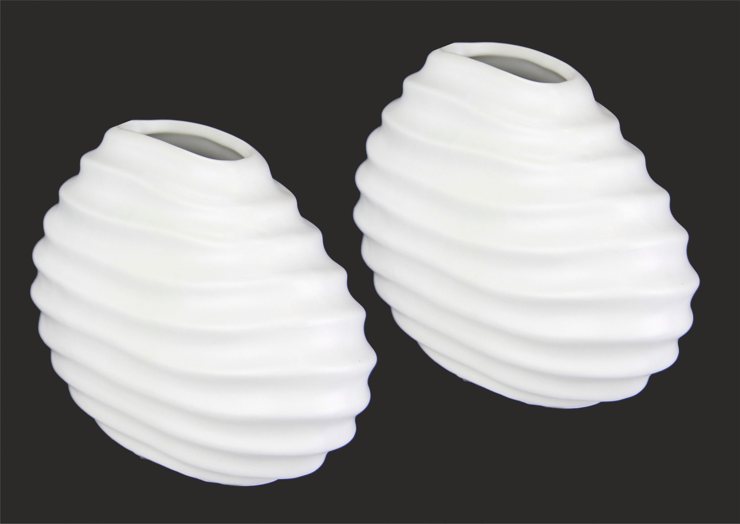 I.GE.A. Dekovase Weiss Küche jetzt »Keramik-Vase«, 2er Büro Pampasgras kaufen Modern Vase Set Kleine Tisch Keramik