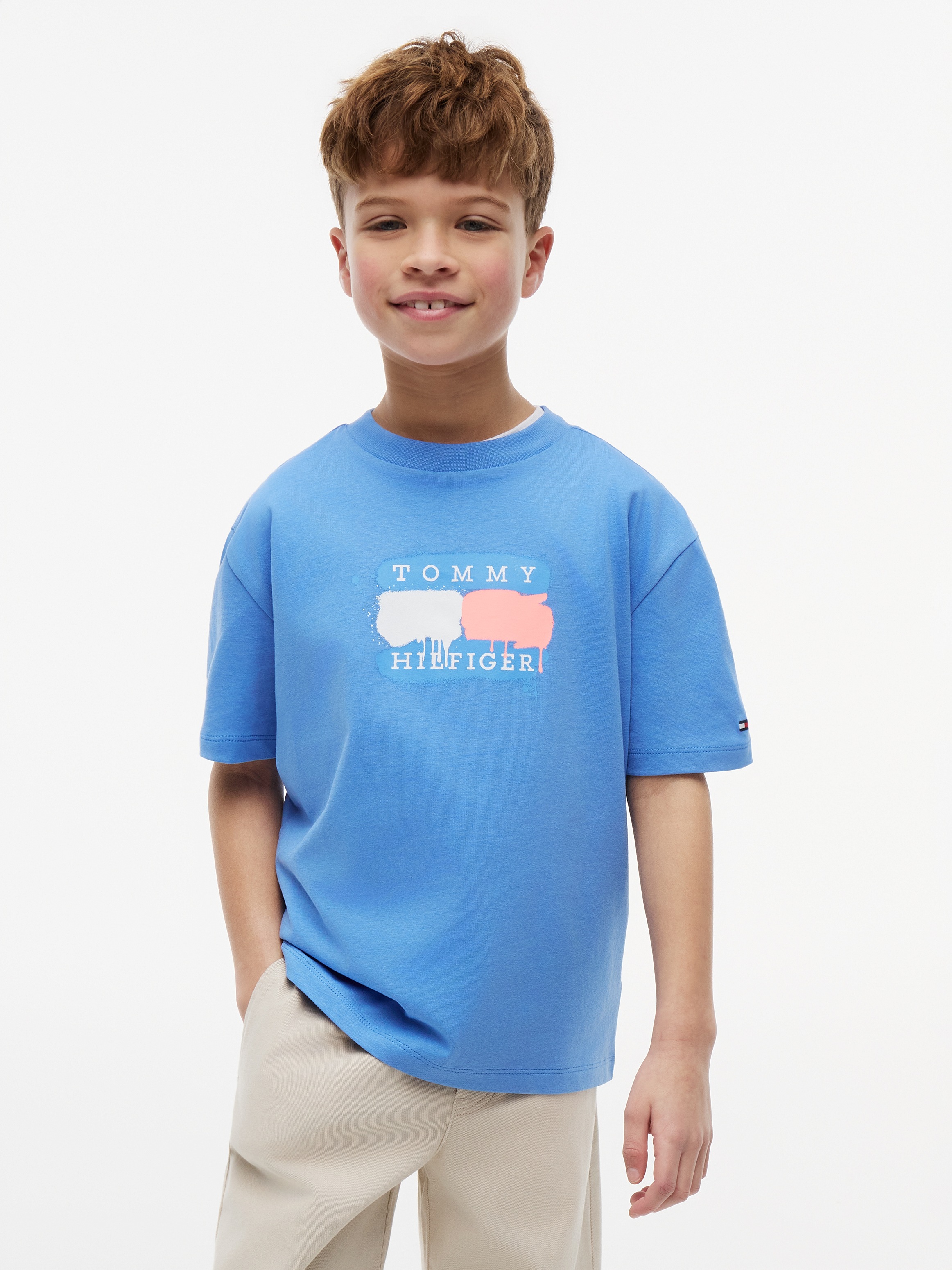Image of Tommy Hilfiger T-Shirt für Kinder bis 16 Jahre, Graffiti-Druck, Regular Fit