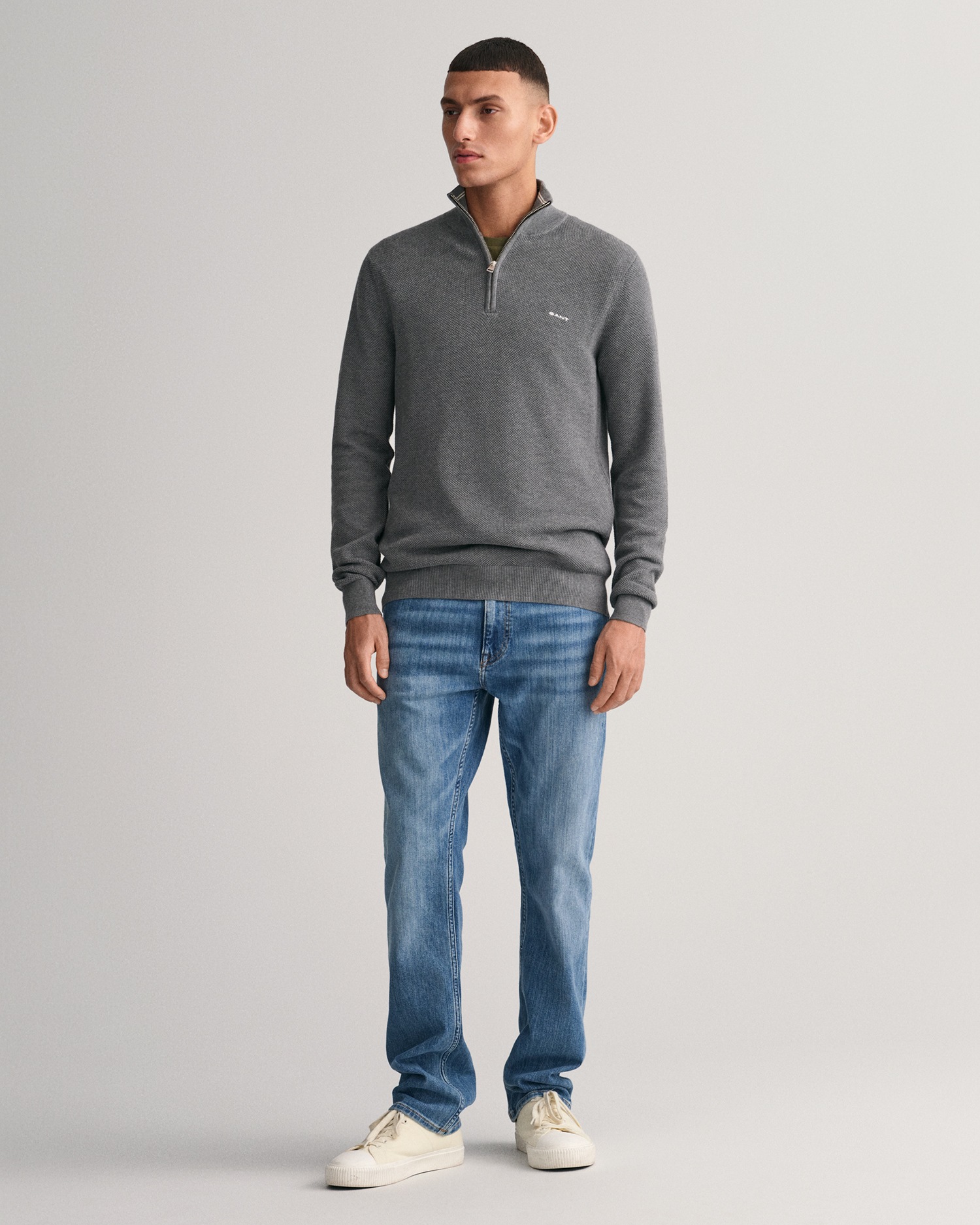 Gant Troyer »COTTON PIQUE HALF ZIP« mit Piqué-Struktur