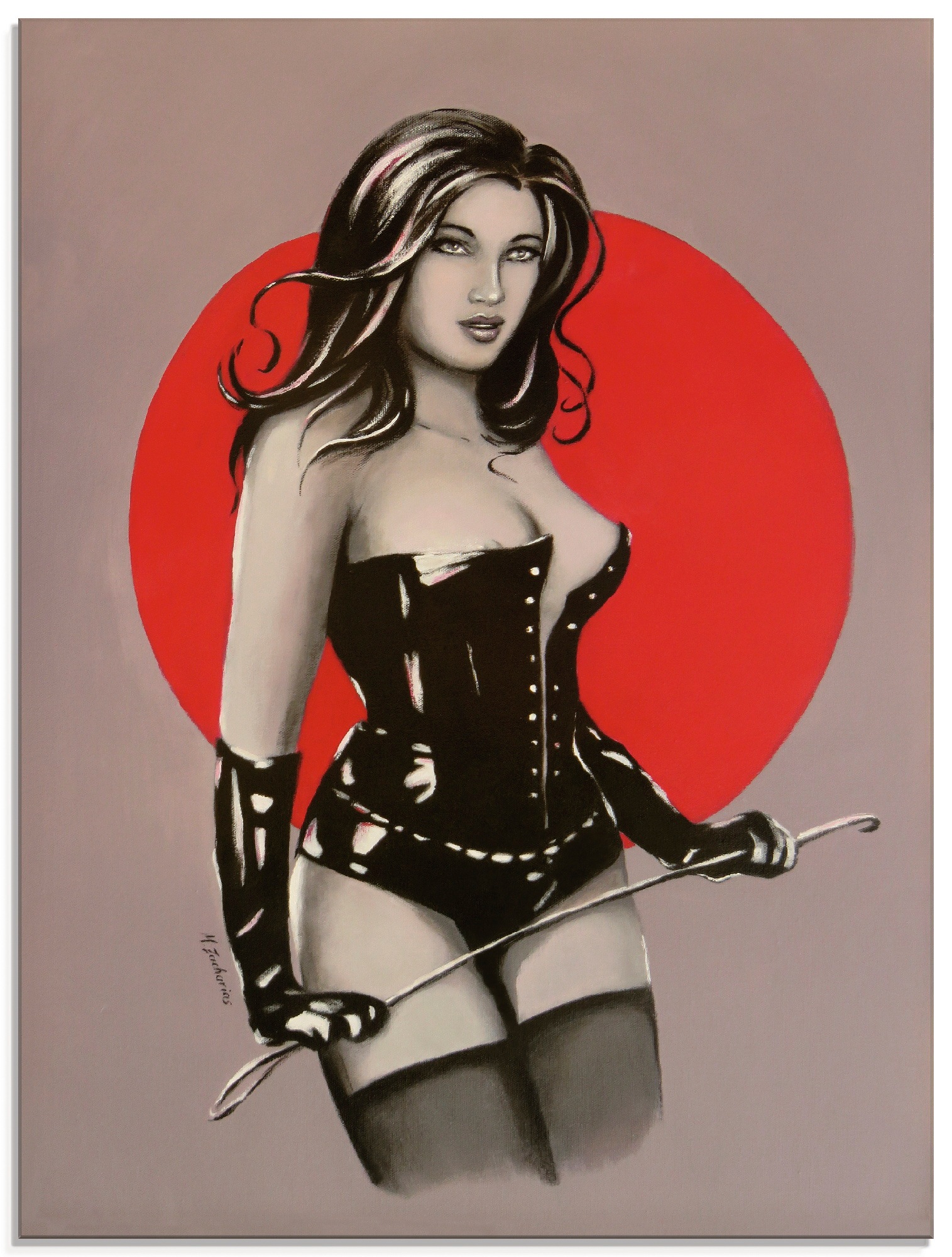 Image of Artland Glasbild »Mistress Herrin der Lust - Malerei«, Frau, (1 St.) bei Ackermann Versand Schweiz