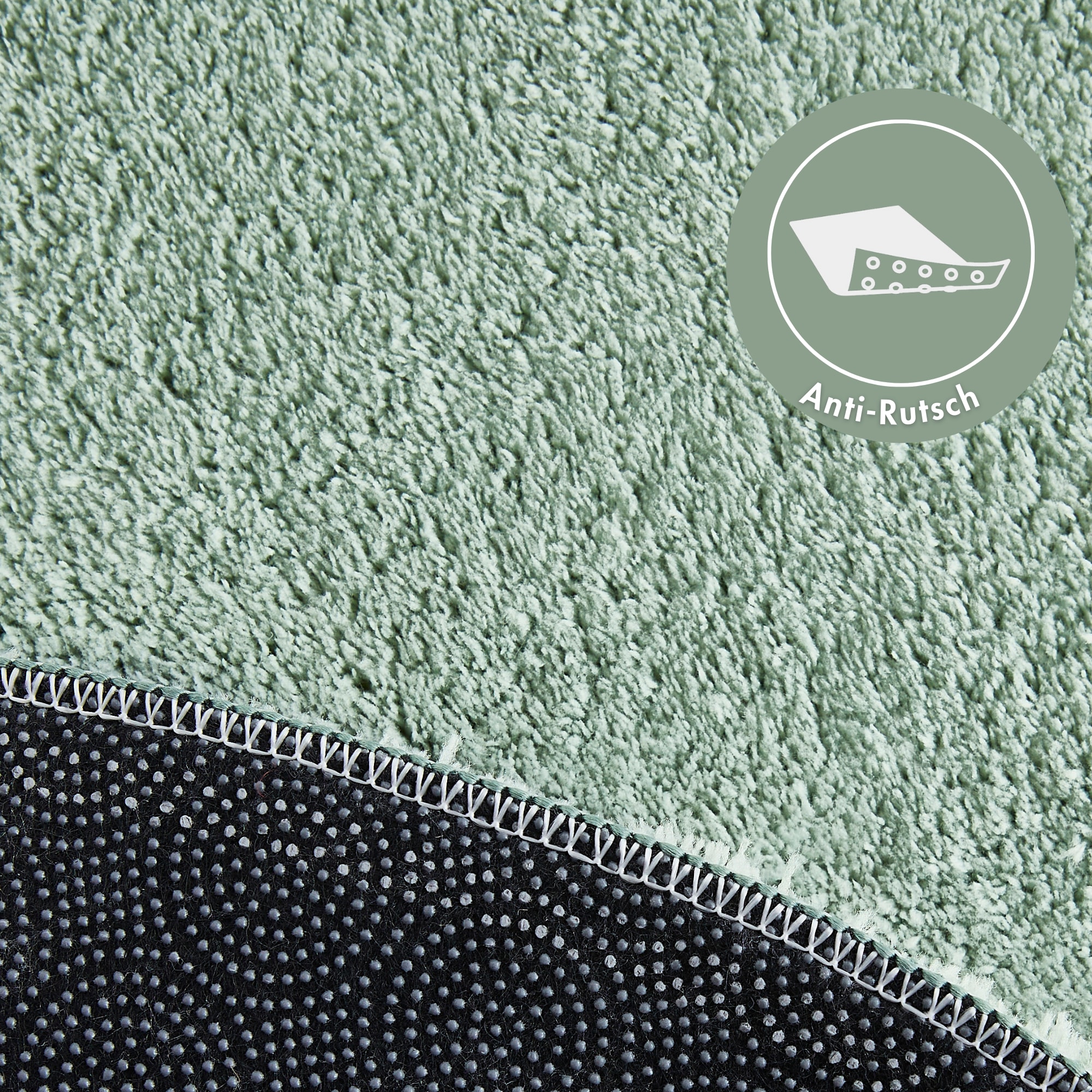 Andiamo Badematte »Arezzo« Höhe 16 mm rutschhemmend beschichtet fussbodenheizungsgeeignet | schnell trocknend Uni Farben, weich & kuschelig, auch in rund und als 2er Set erhältlich
