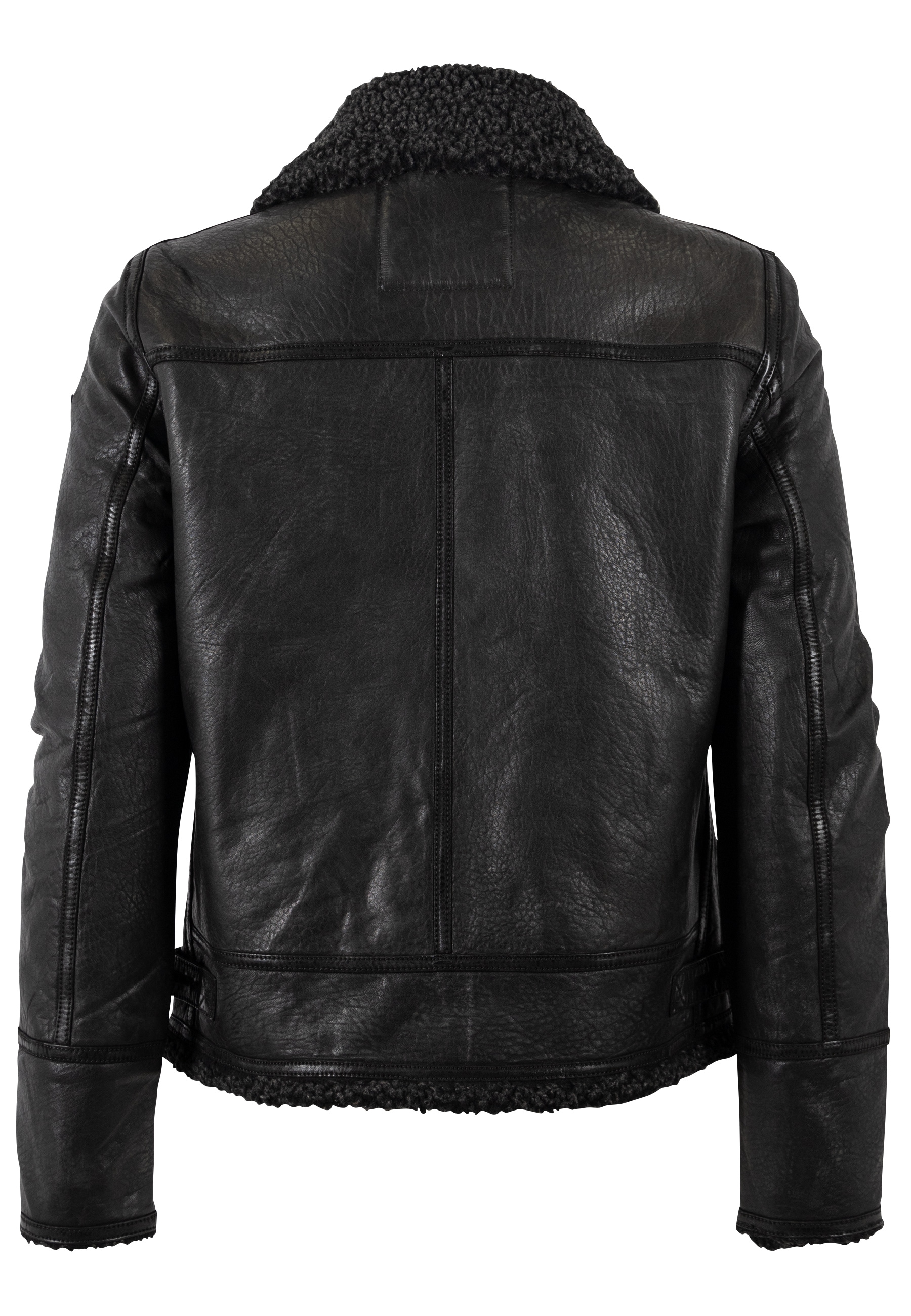 Mauritius Lederjacke »MMPolarforce« im Sherpa-Look mit Besatz am Kragen